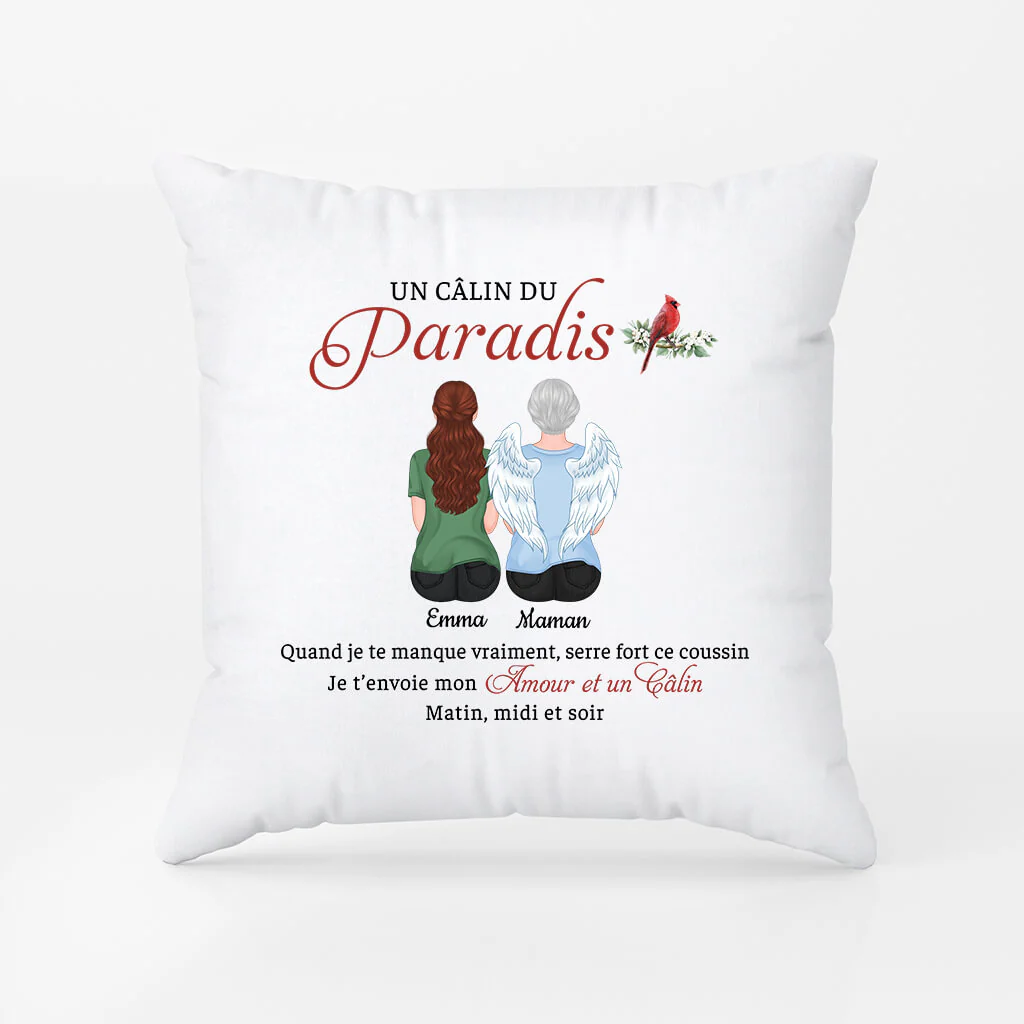 Coussin Personnalisé Maman - Un Câlin Du Paradis