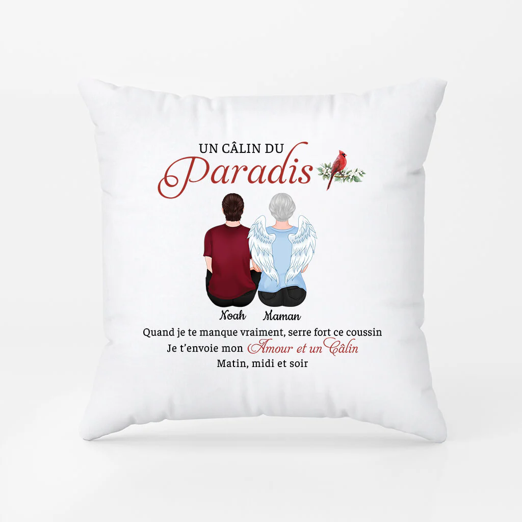 Coussin Personnalisé Maman - Un Câlin Du Paradis - Image 2