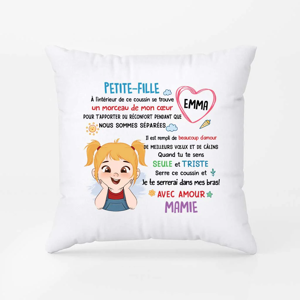 À L’Intérieur Se Trouve Un Morceau De Mon Cœur - Coussin Personnalisé Enfant - Image 2
