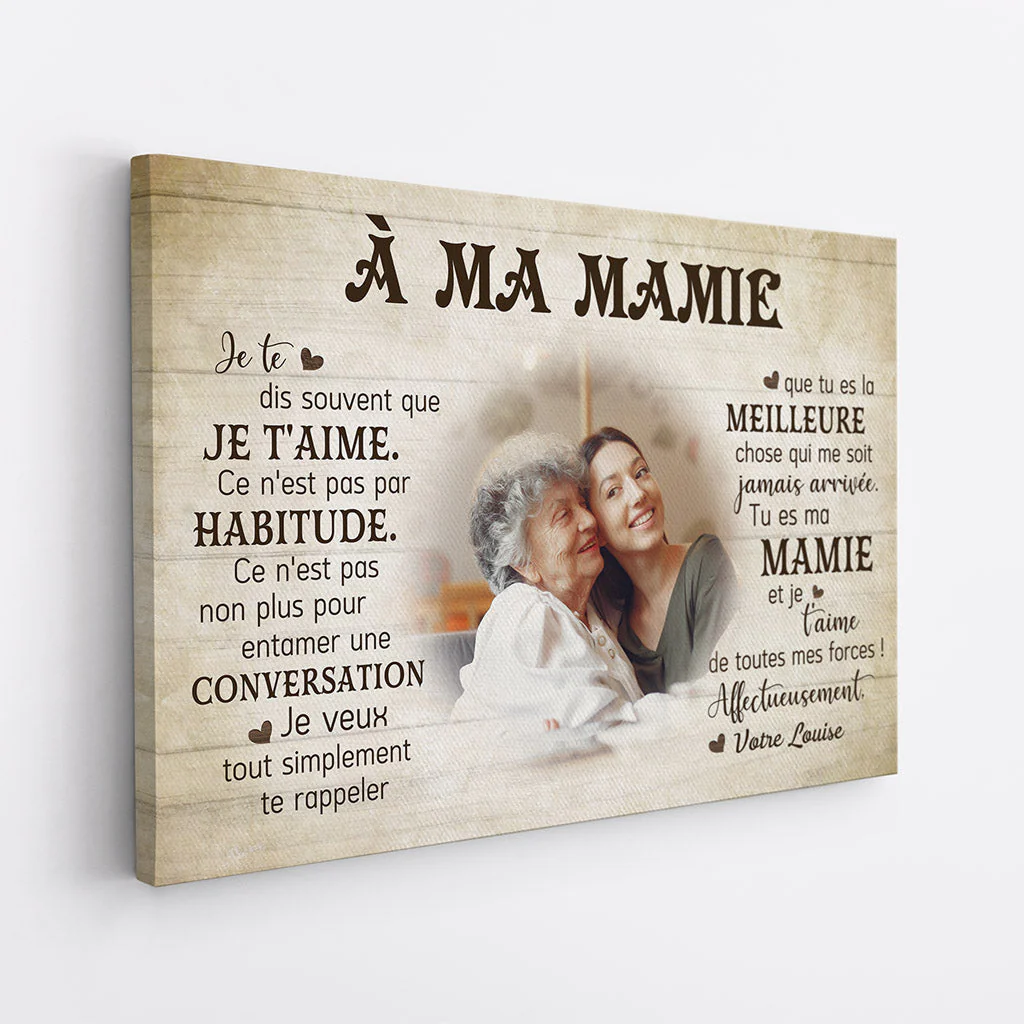 Toile Personnalisée Mamie - À Ma Mamie Maman - Image 2