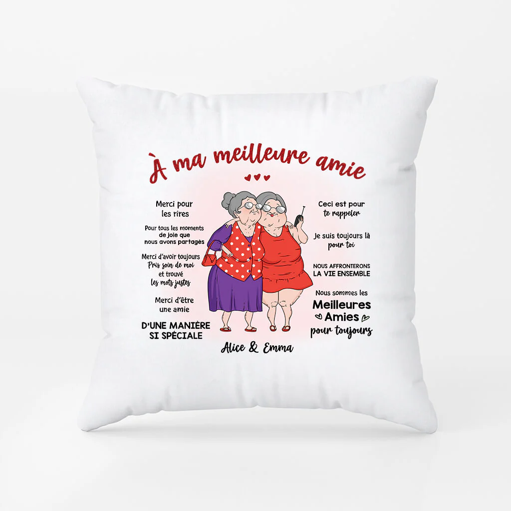 Cadeau Personnalisé Meilleure Amie - À Ma Vieille Amie - Coussin