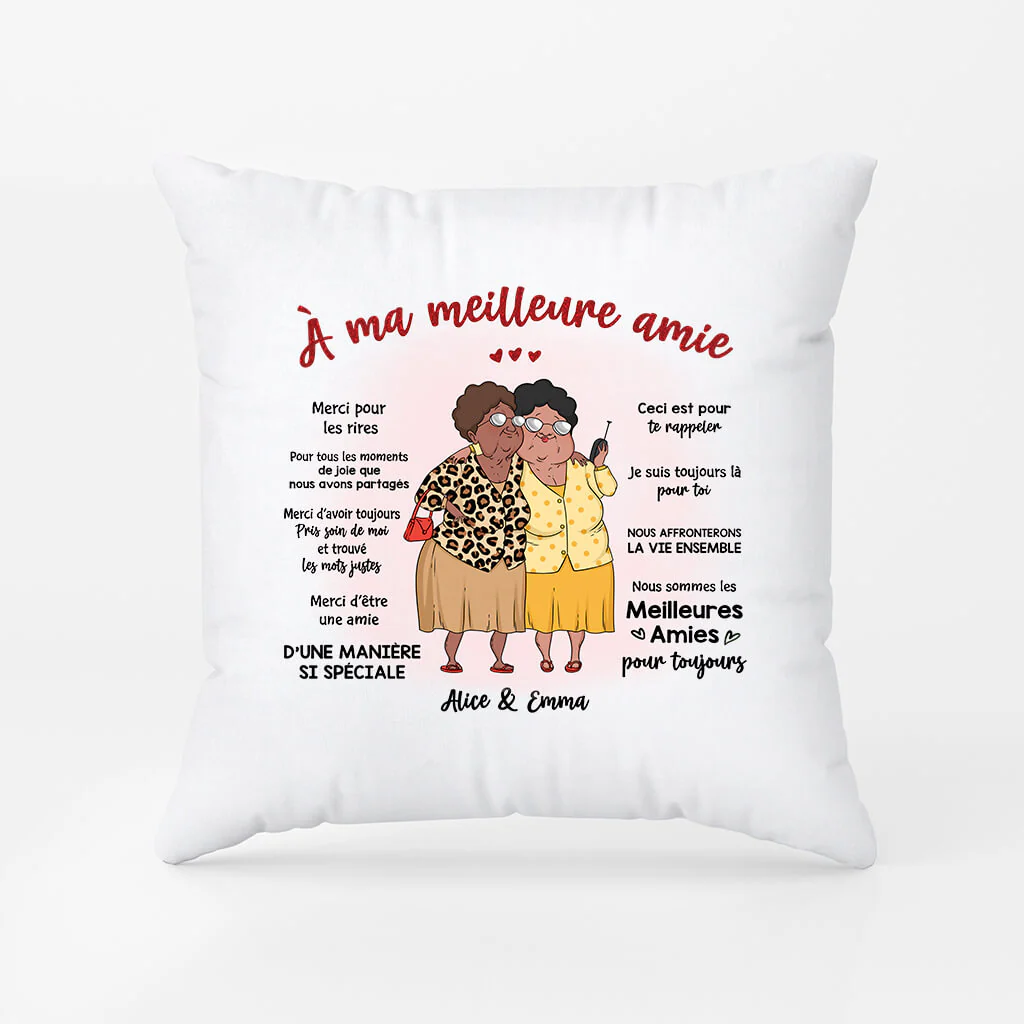Cadeau Personnalisé Meilleure Amie - À Ma Vieille Amie - Coussin - Image 2