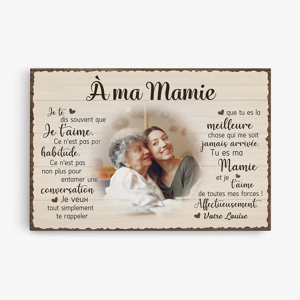Toile Personnalisée Mamie - À Notre Mamie