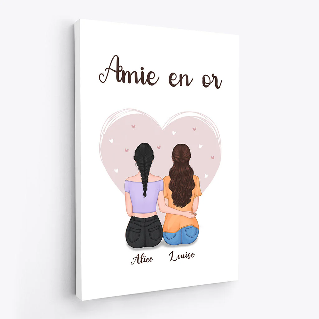 Toile Personnalisée - Cadeau Pour Meilleure Amie - Image 2