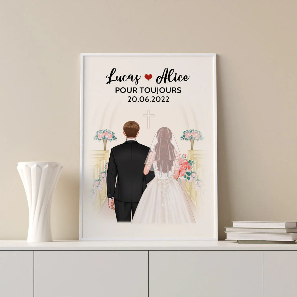 Poster Couple Personnalisé - Amour Pour Toujours - Image 3