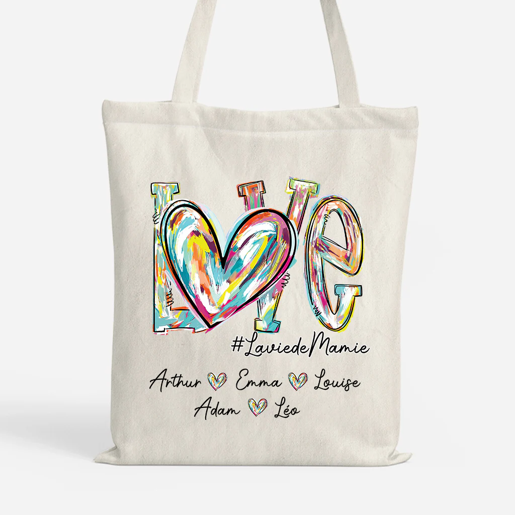 Tote Bag Personnalisé Pour Mamie - Amour