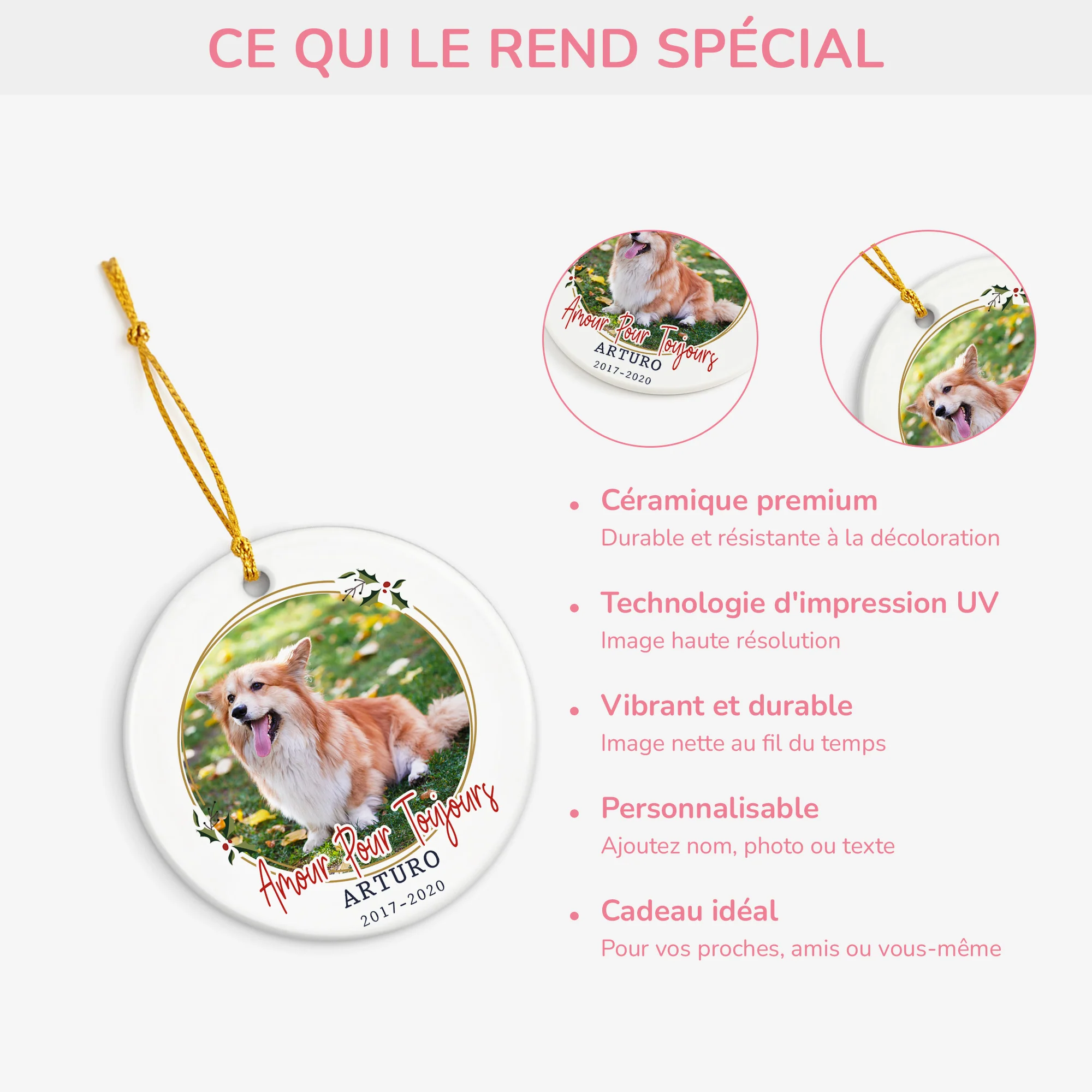 Ornement Amour Pour Toujours Amoureux des chats Personnalisé - Image 4