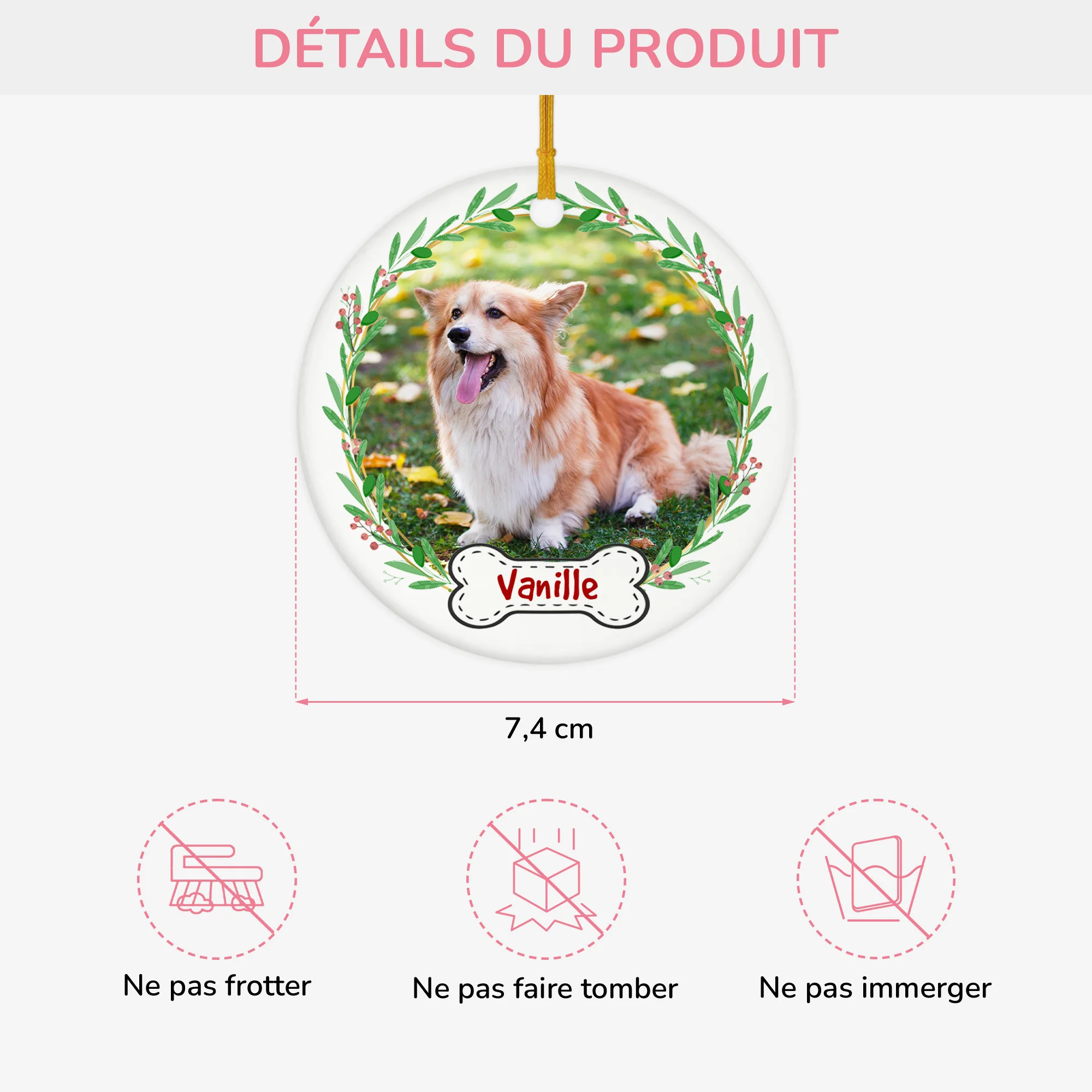Ornement Amoureux des Chats – Cadeaux de Noël Personnalisés - Image 3