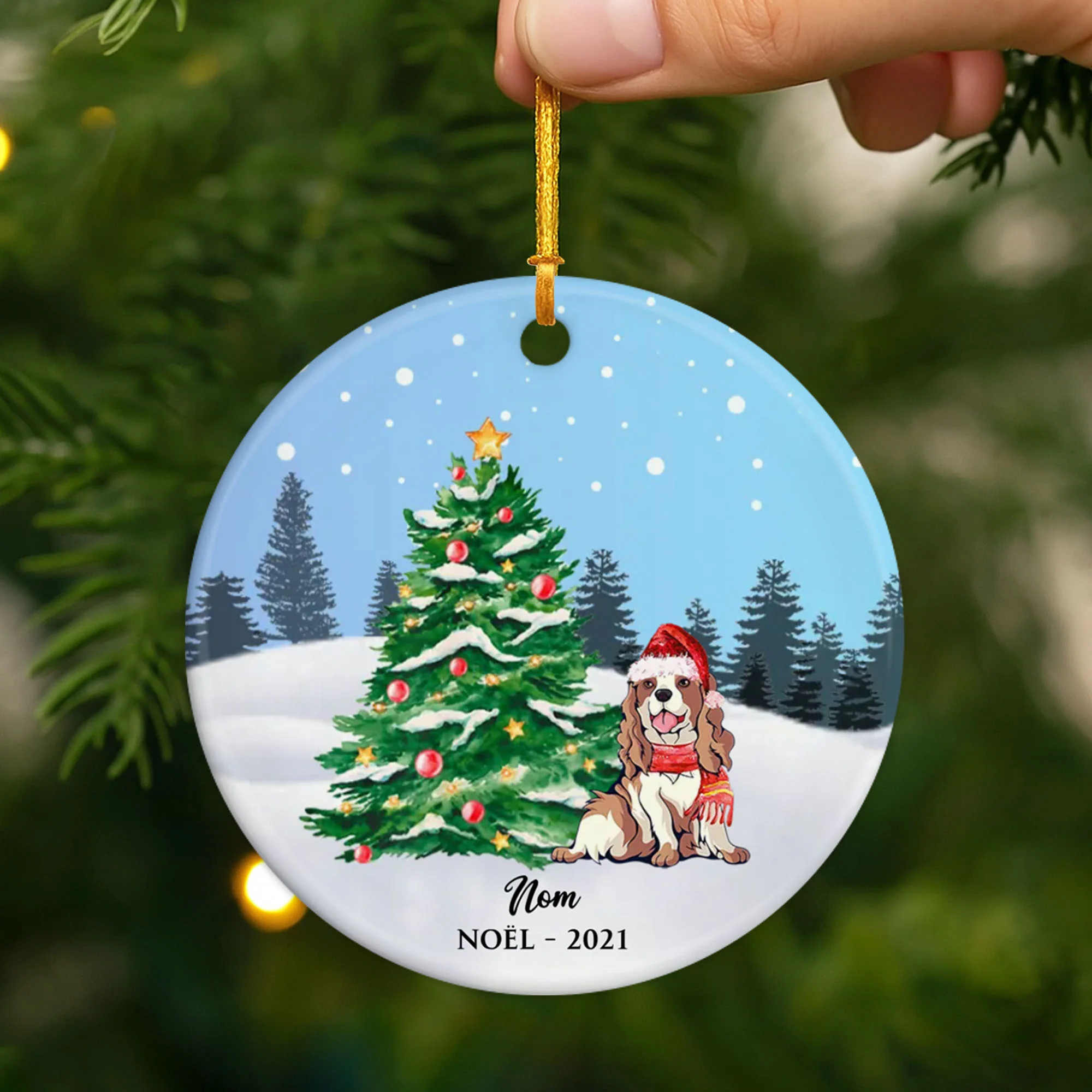 Ornement de Noël Chien Personnalisé - Image 2