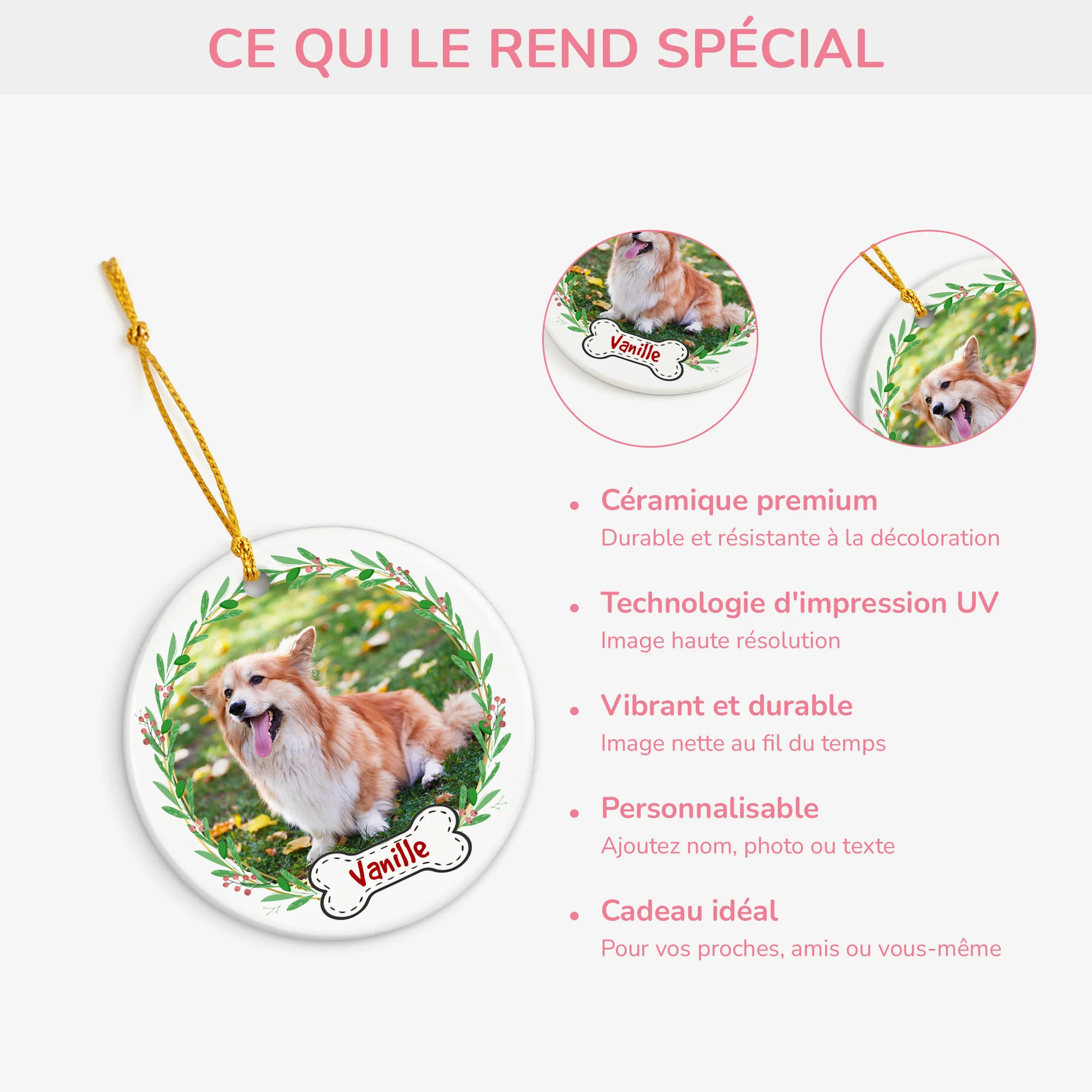 Cadeau Noël Personnalisé - Ornement Amoureux des Chiens - Image 4
