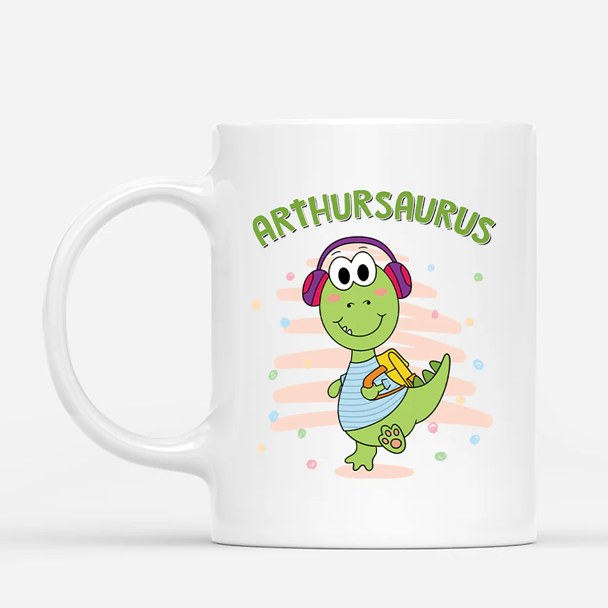 Arthursaurus Coloré - Mug Enfant Personnalisable