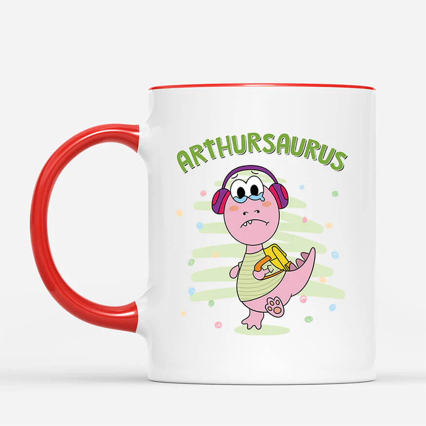Arthursaurus Coloré - Mug Enfant Personnalisable - Image 2