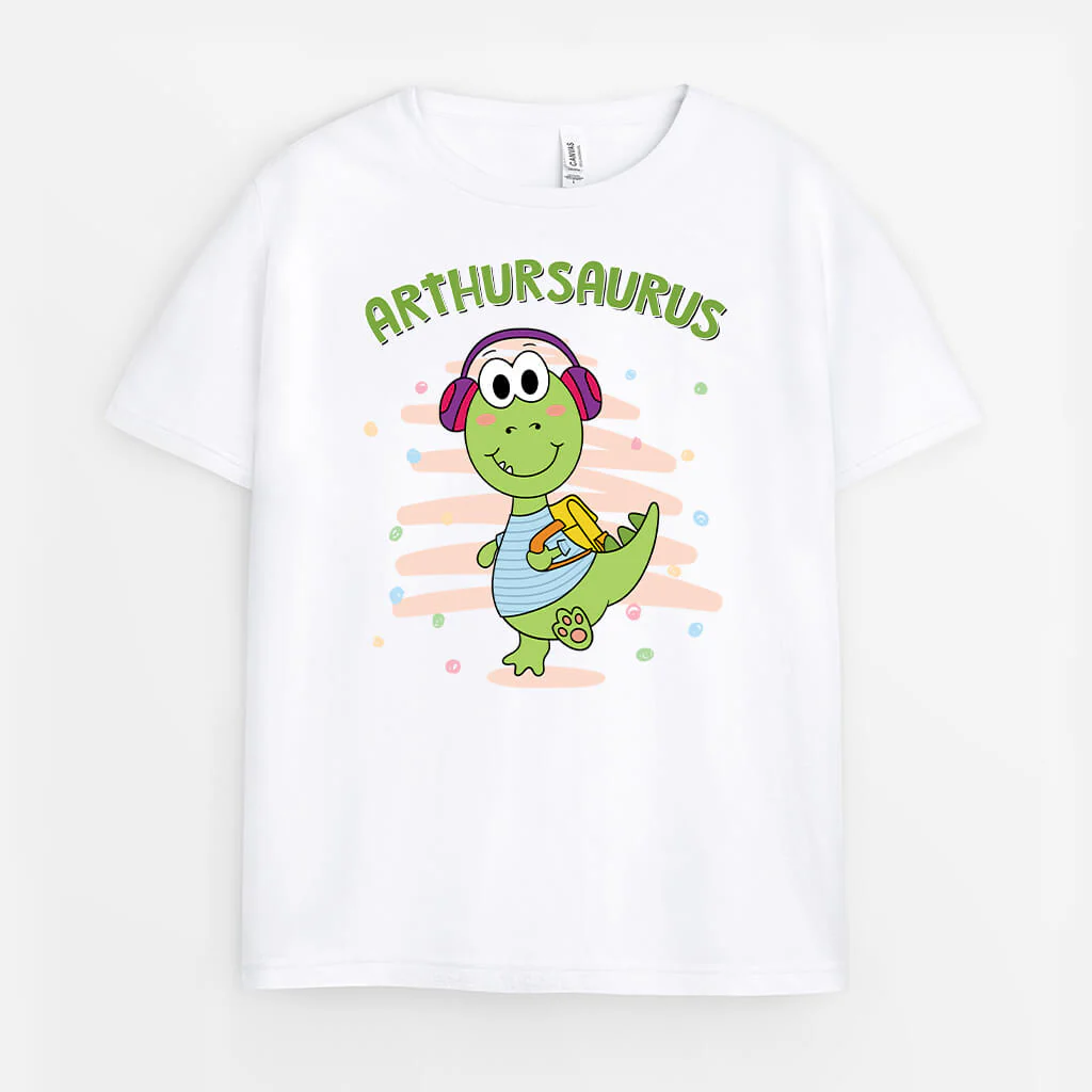 T-Shirt Enfant Personnalisé – Arthursaurus Coloré