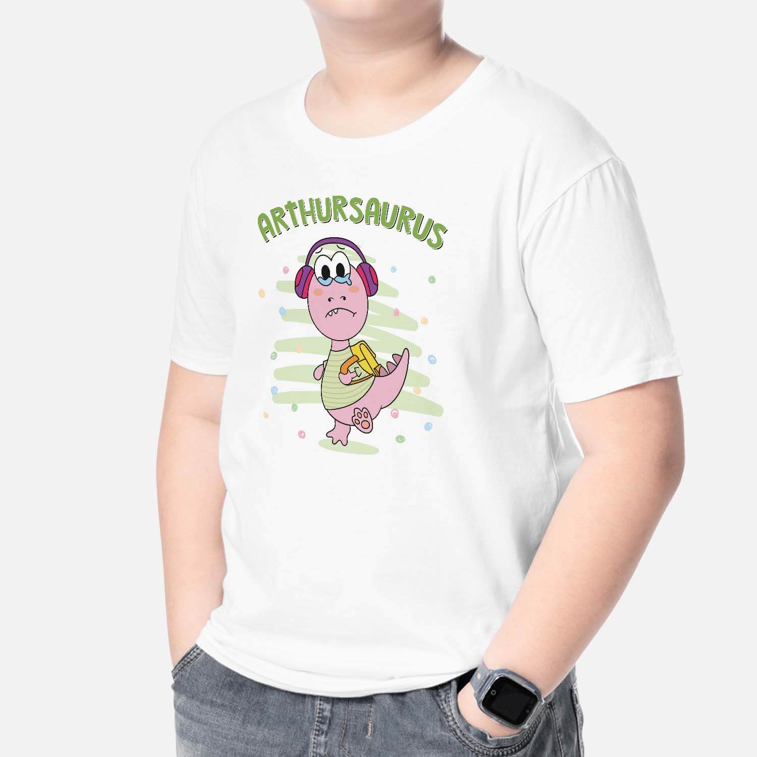 T-Shirt Enfant Personnalisé – Arthursaurus Coloré - Image 2