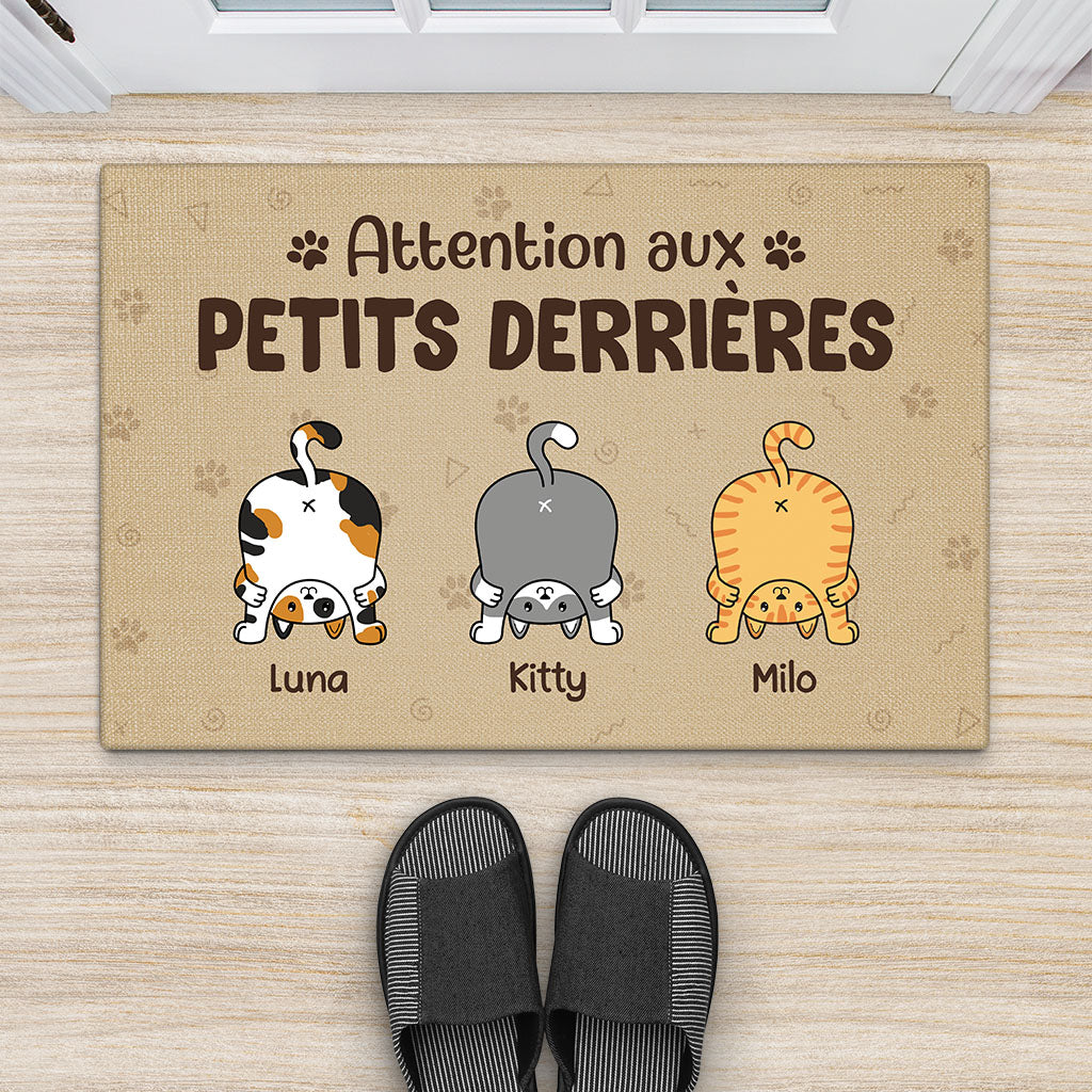 Paillasson Chat Personnalisé - Attention Aux Petits Derrières - Image 2