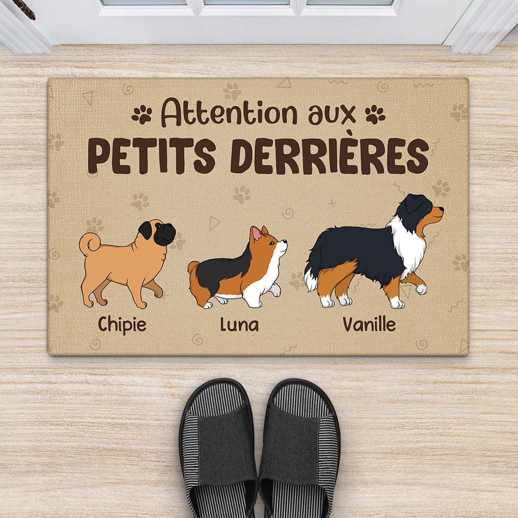 Paillasson Personnalisé Photo Chien – Attention aux Petits Derrières - Image 2