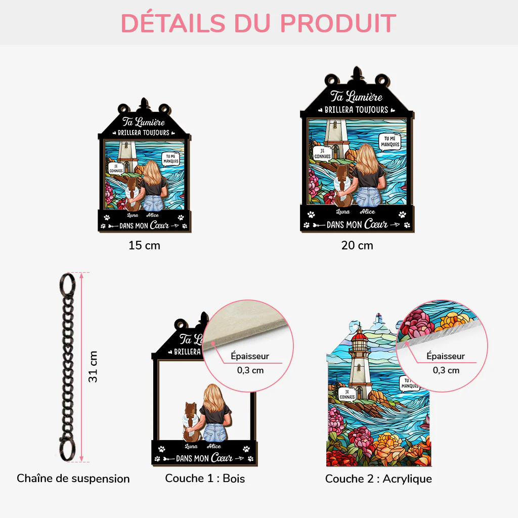 Attrape Soleil Personnalisé - Briller Toujours Amoureux des Chiens - Image 3
