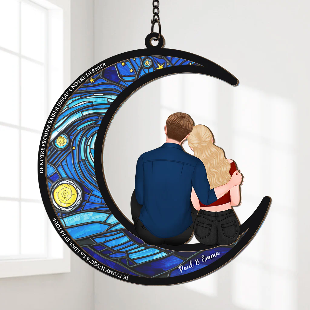 Attrape-soleil Personnalisé En Acrylique - Jusqu’à La Lune Et Retour - Version Van Gogh