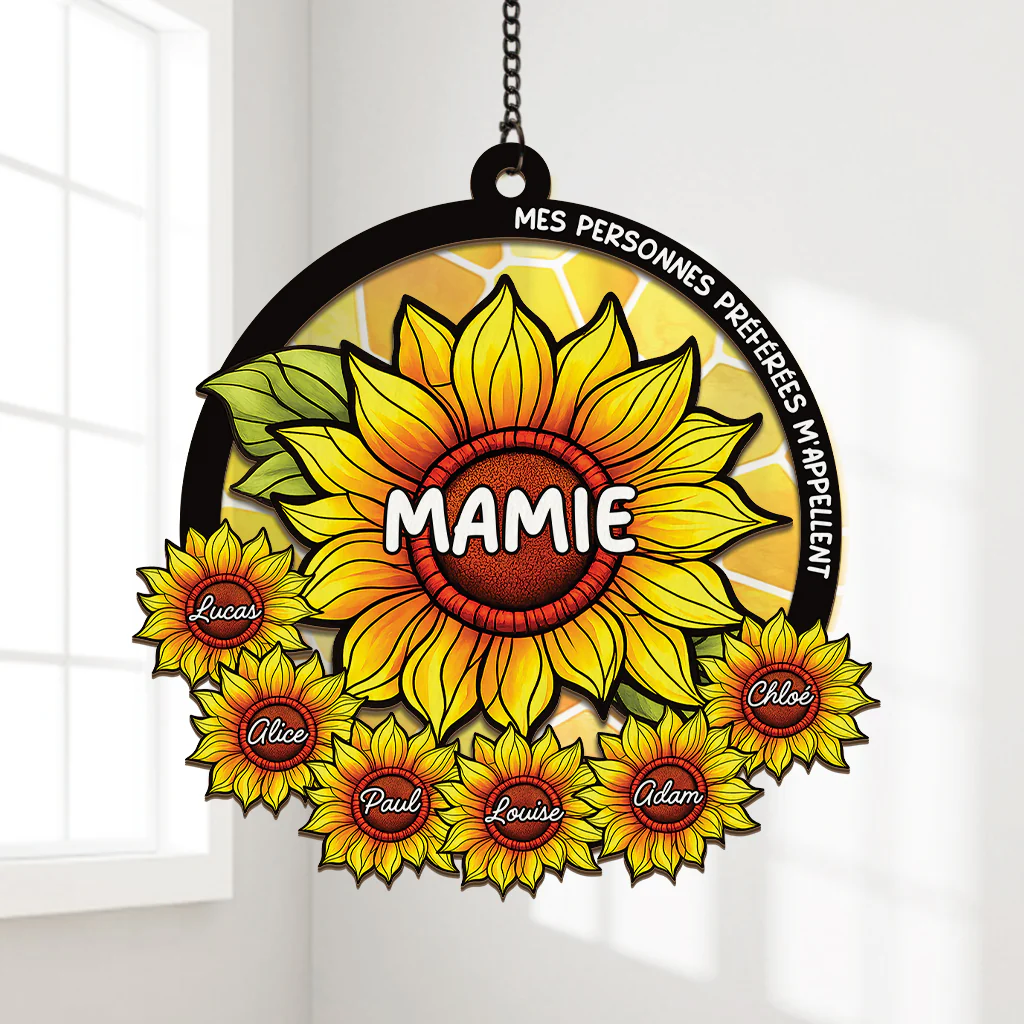 Attrape-soleil Personnalisé En Acrylique - M’appeler Mamie Maman