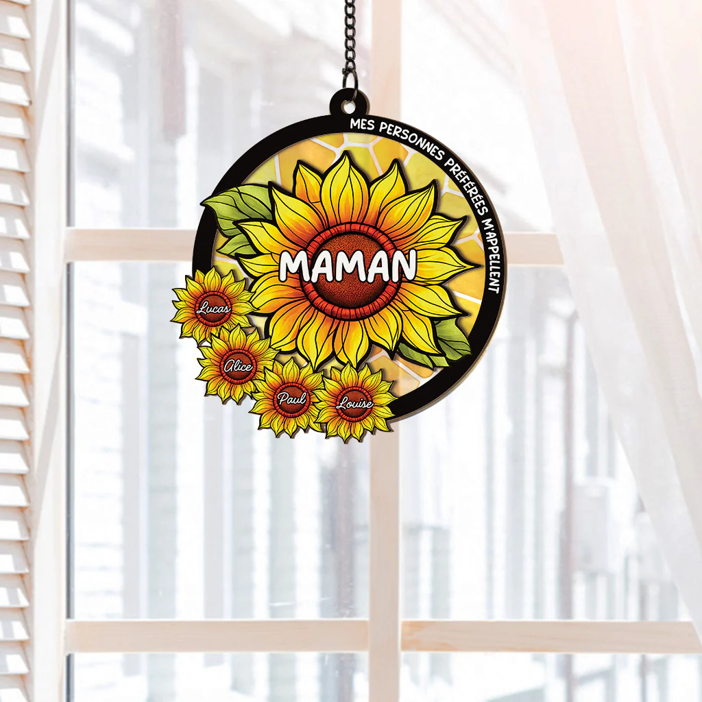 Attrape-soleil Personnalisé En Acrylique - M’appeler Mamie Maman - Image 2