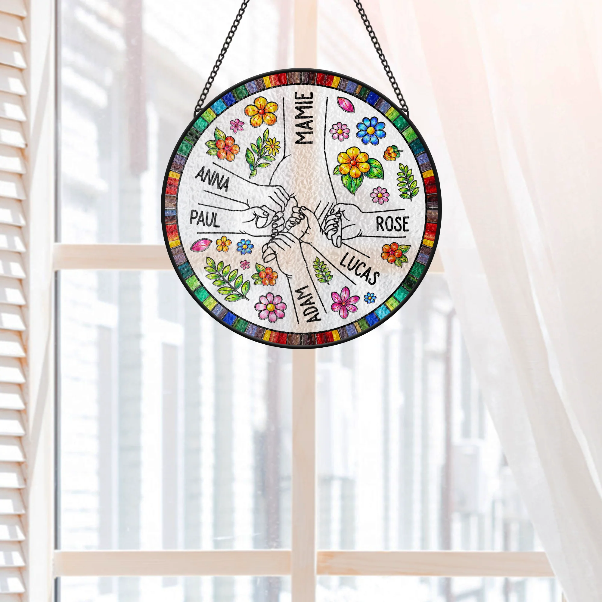Attrape-soleil Personnalisé En Verre - Mamie/Maman Et Enfants - Image 2