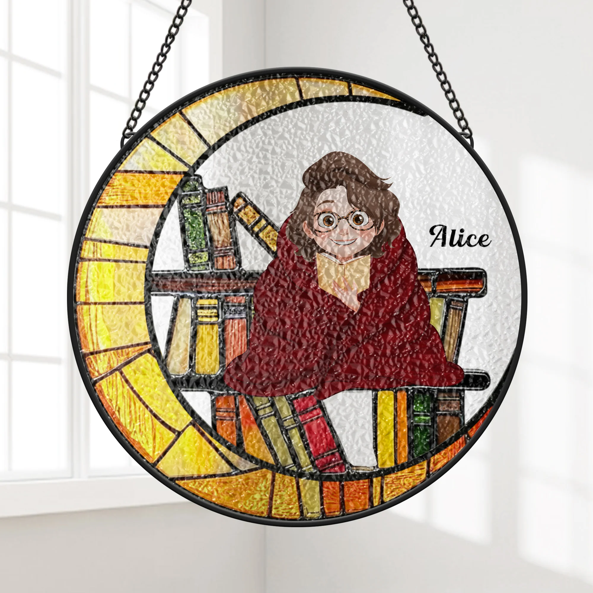Attrape-soleil Personnalisé En Verre Pour Femme/Homme - Cadeau Amoureux Des Livres