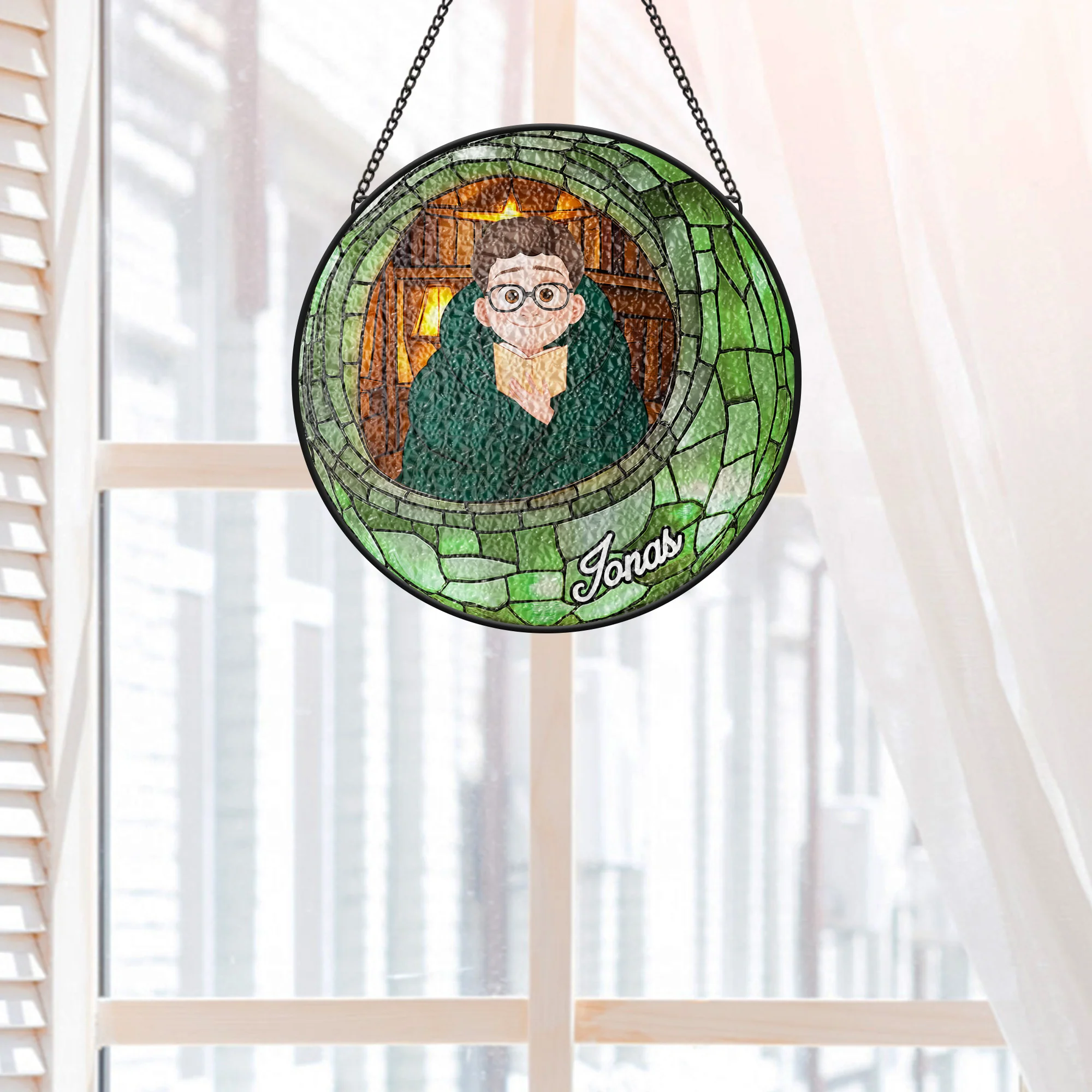 Attrape-soleil Personnalisé En Verre Pour Femme/Homme - Cadeau Pour Amoureux Des Livres - Image 2