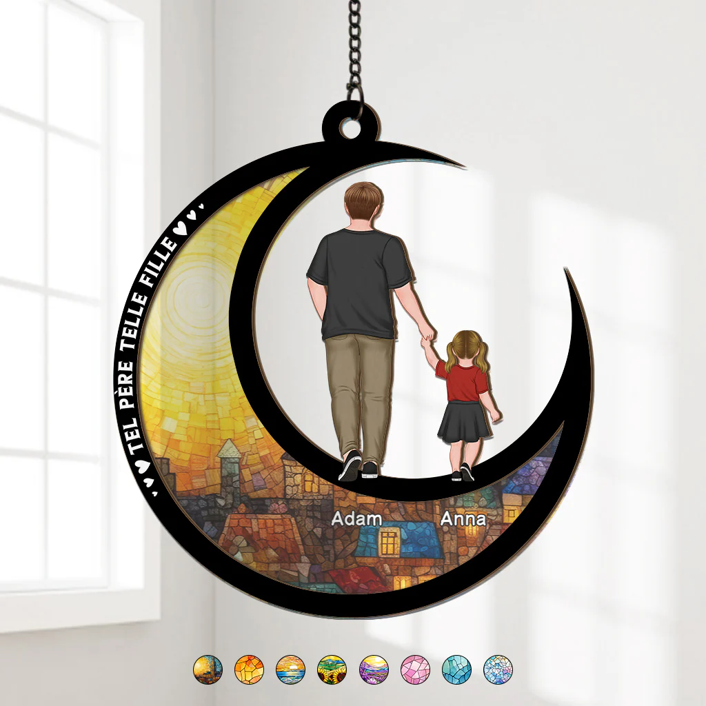 Attrape-soleil Vitrail Personnalisé - Tel Parent Tel Enfant