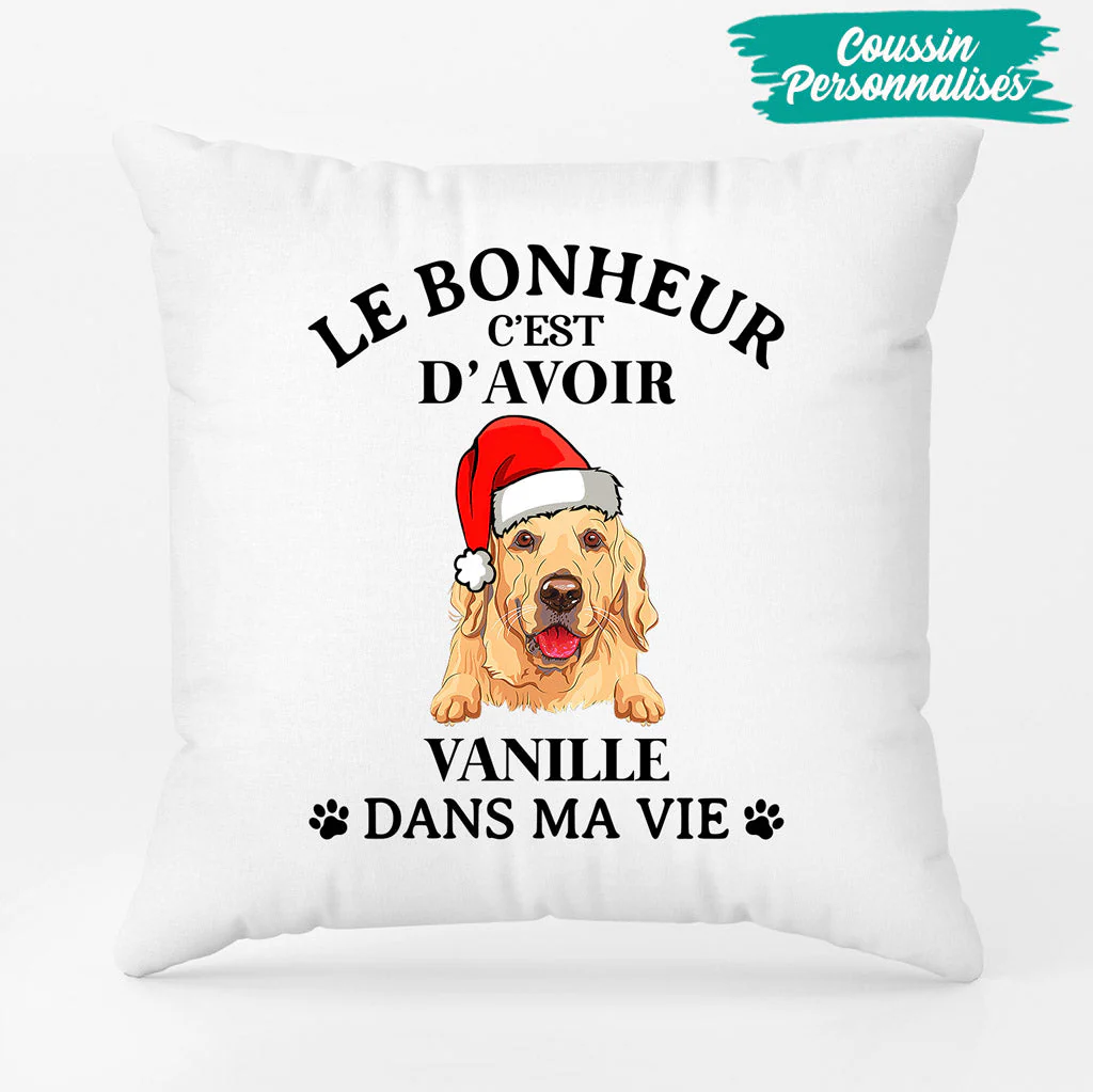 Coussin personnalisé de Noël – Mon Chien Ma Vie - Image 2