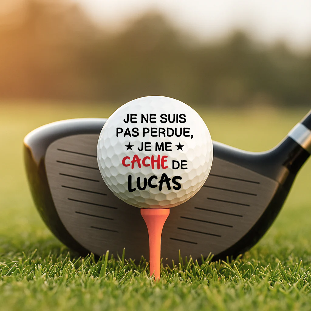 Balle de Golf Humour - Cadeau Personnalisé Homme - Image 3