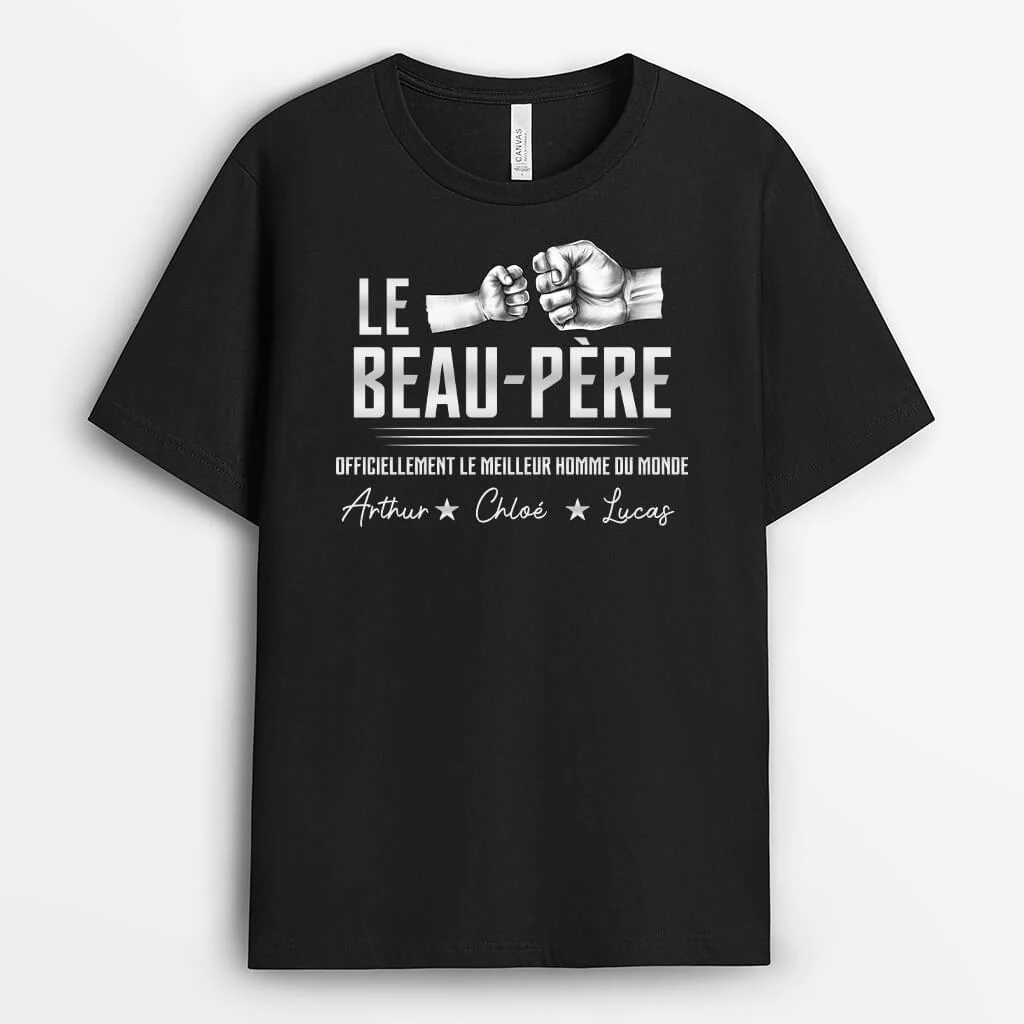T-shirt Beau Père Personnalisé - Meilleur Homme du Monde