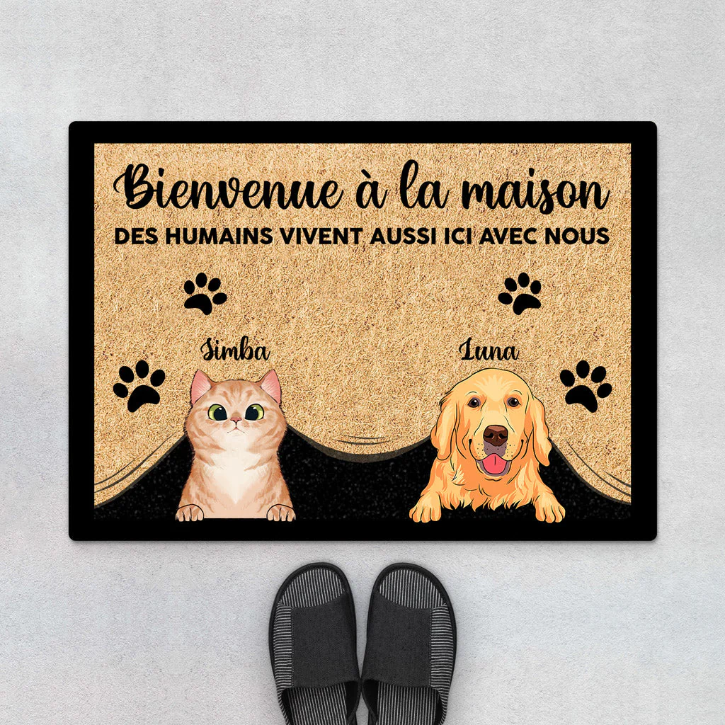 Paillasson animaux personnalisé – Bienvenue à la maison
