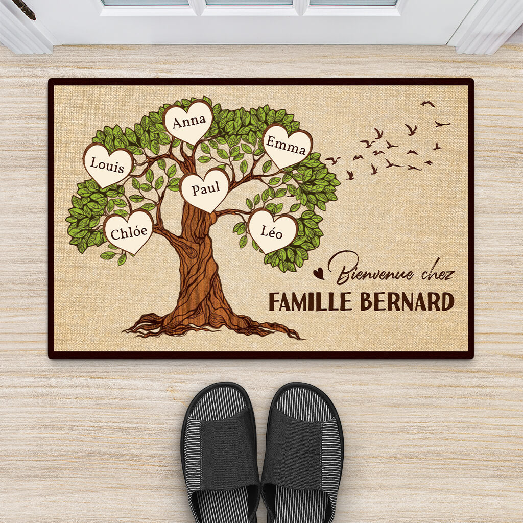 Paillasson Personnalisé Famille – Arbre De Vie Famille Bernard - Image 2
