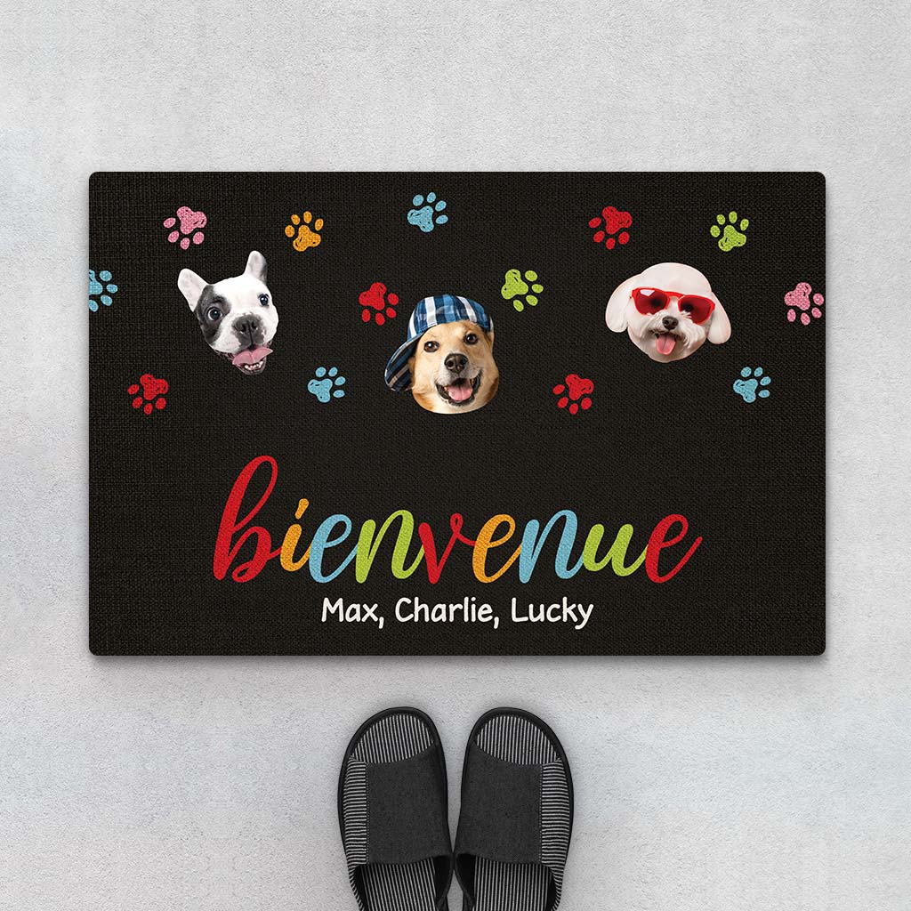 Paillasson Personnalisé Photo Chien – Bienvenue