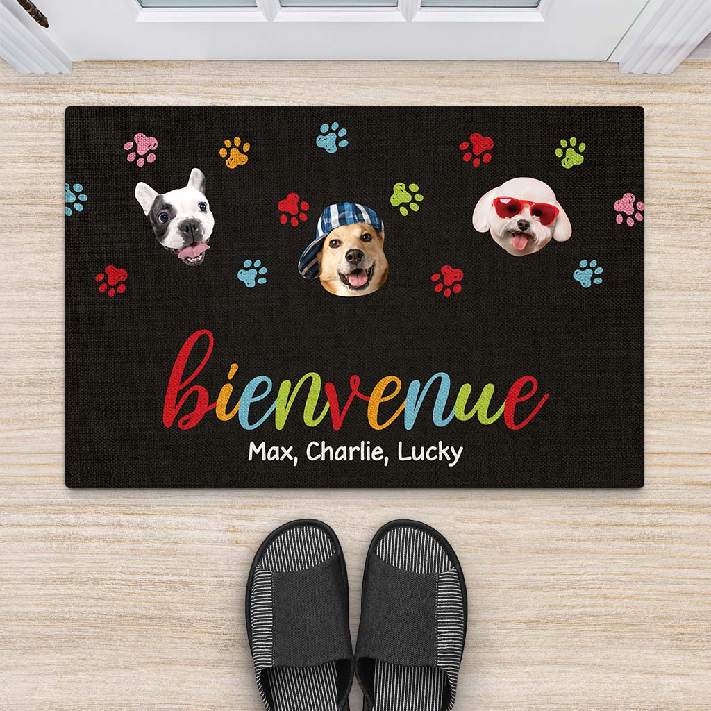 Paillasson Personnalisé Photo Chien – Bienvenue - Image 2