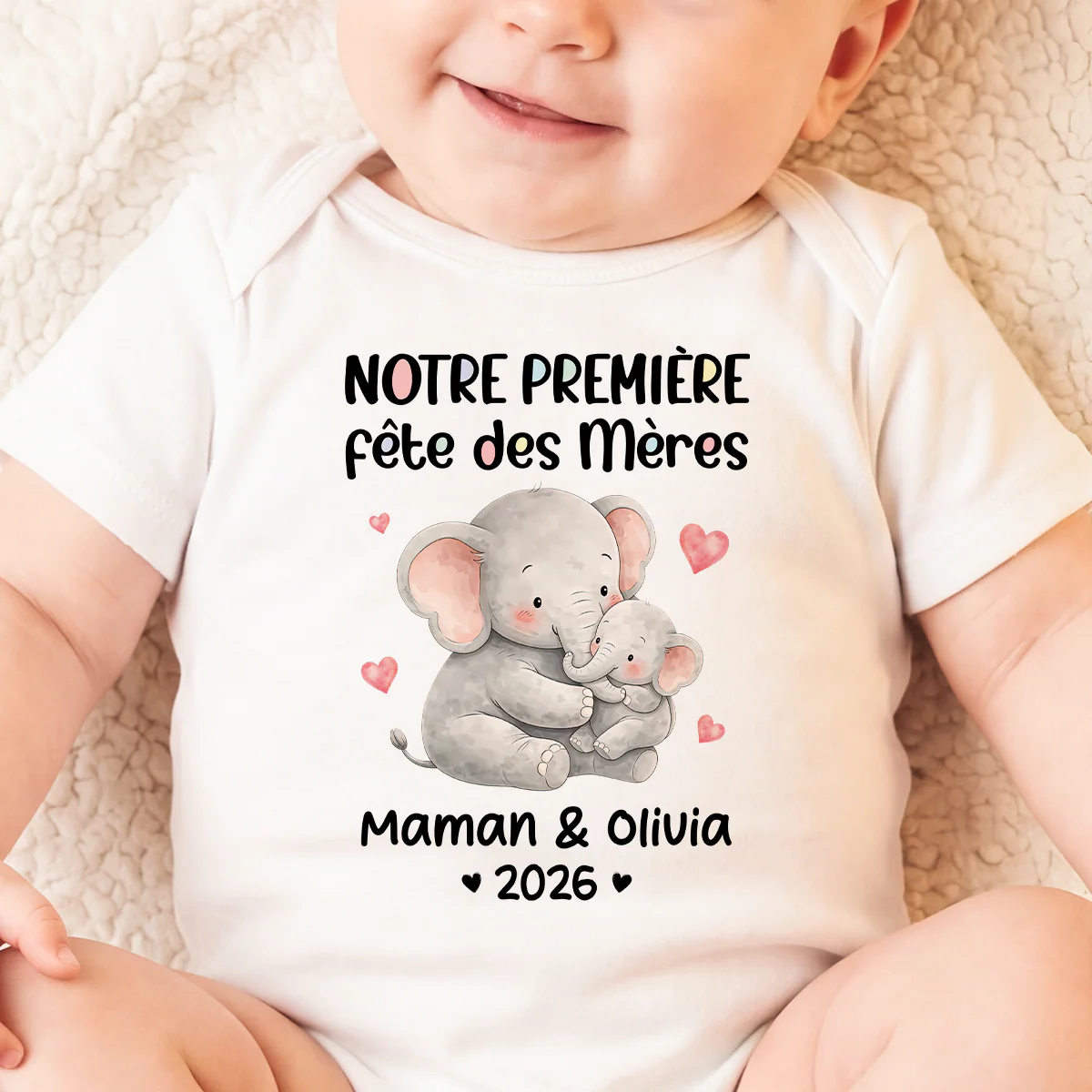 Body Bébé Personnalisable - Cadeau Première Fête Des Pères Et Fête Des Mères - Image 2
