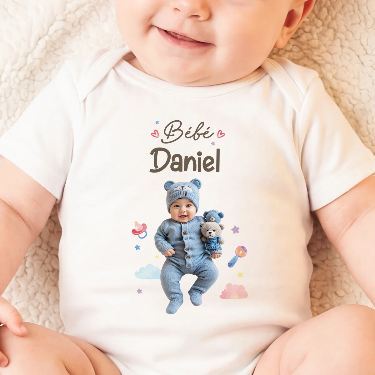 Body Bébé Personnalisable Prénom - Cadeau Original Pour Bébé - Image 2