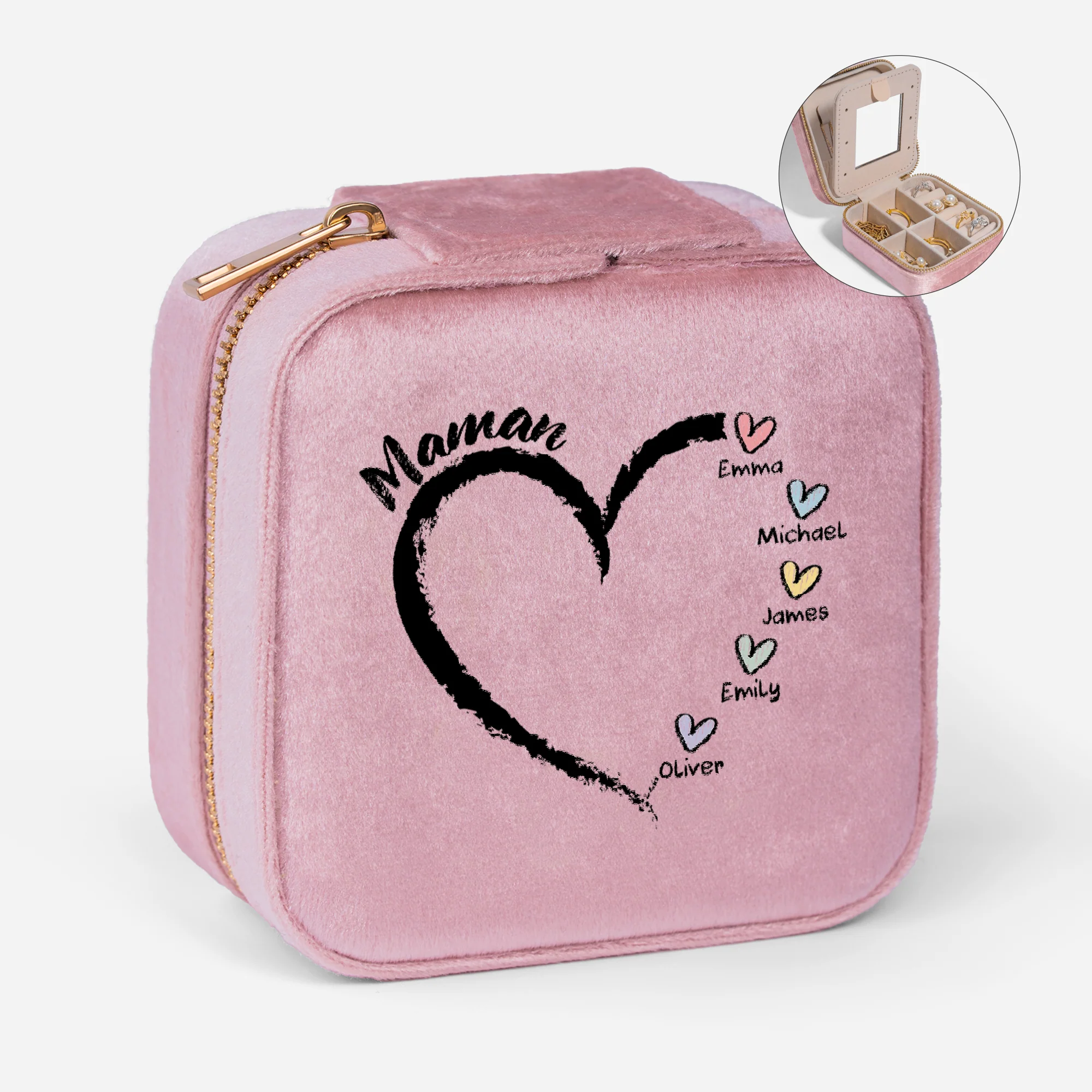 Boite Bijou Personnalisée | Petits Cœurs De Maman Mamie