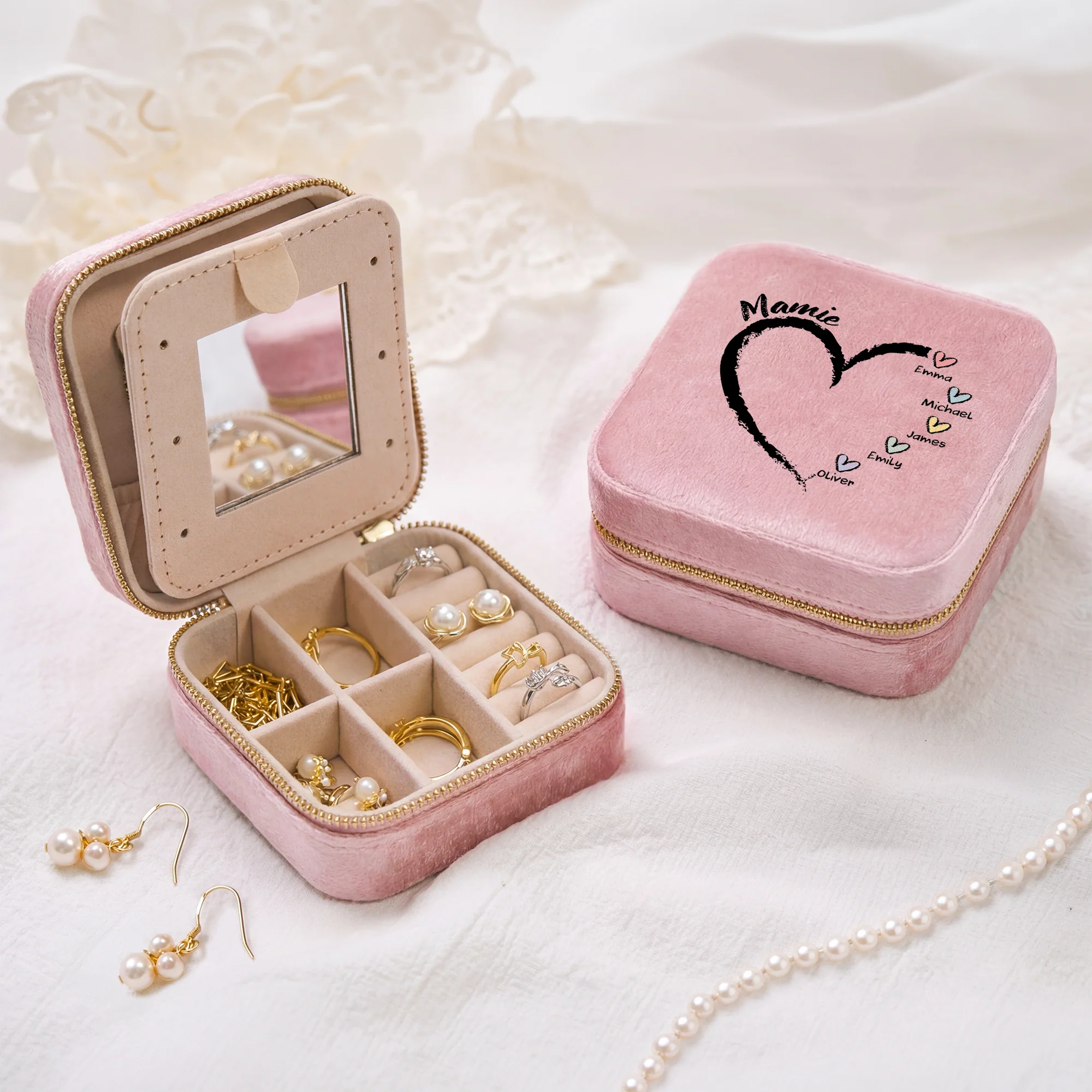 Boite Bijou Personnalisée | Petits Cœurs De Maman Mamie - Image 2