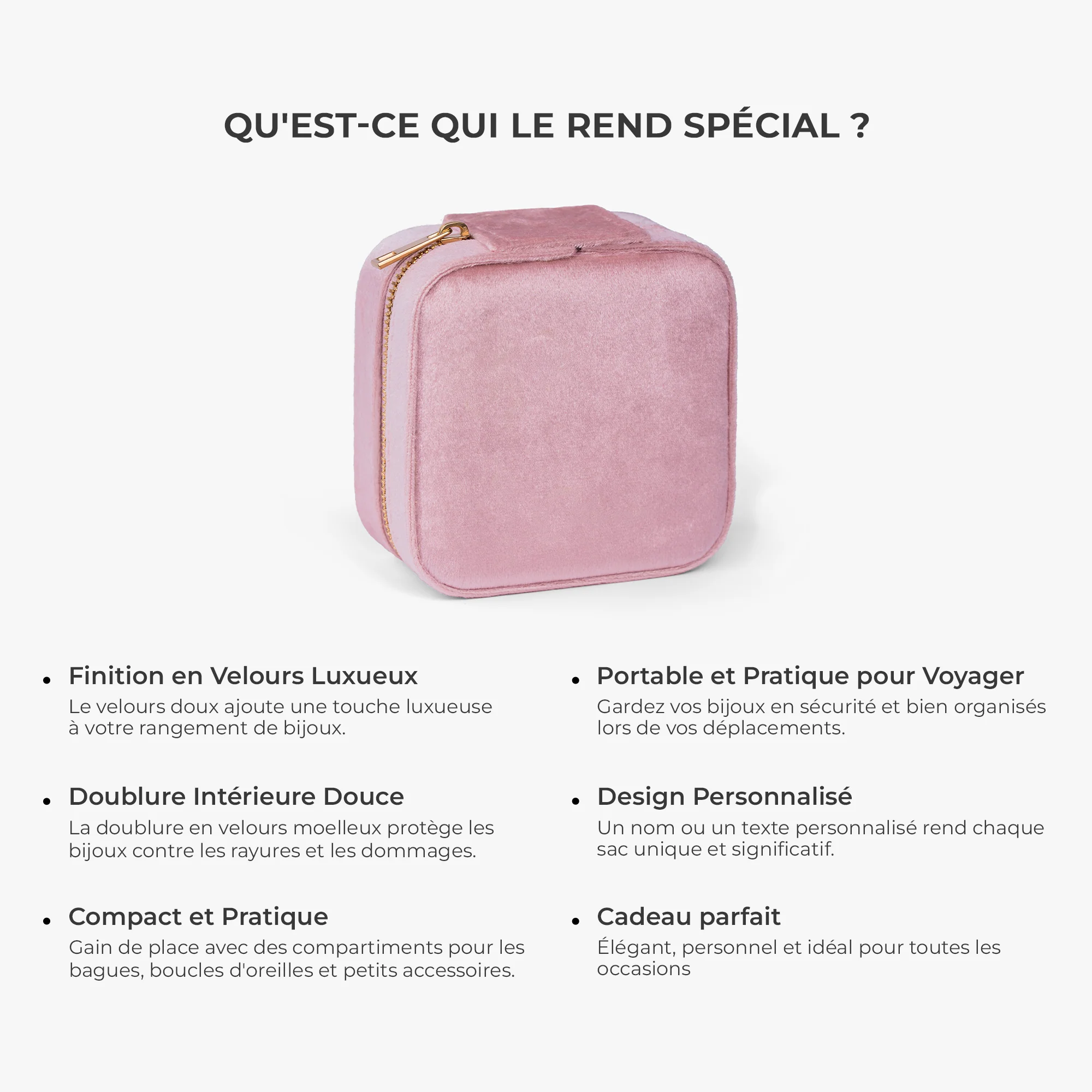 Boîte À Bijoux Personnalisée En Velours - Amour De Maman Mamie - Image 6