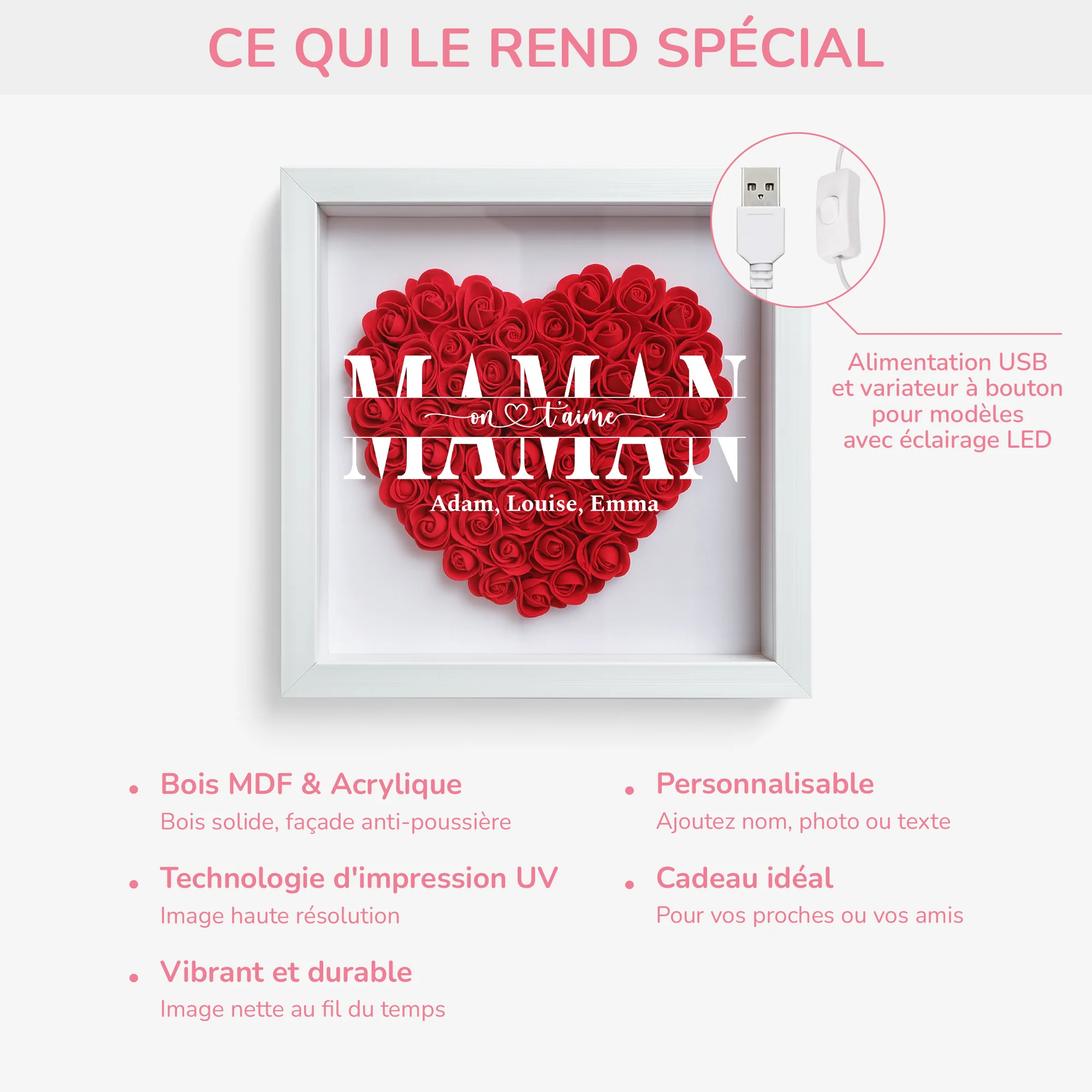 Boite À Fleurs Personnalisé Maman - Maman On T'Aime - Image 4