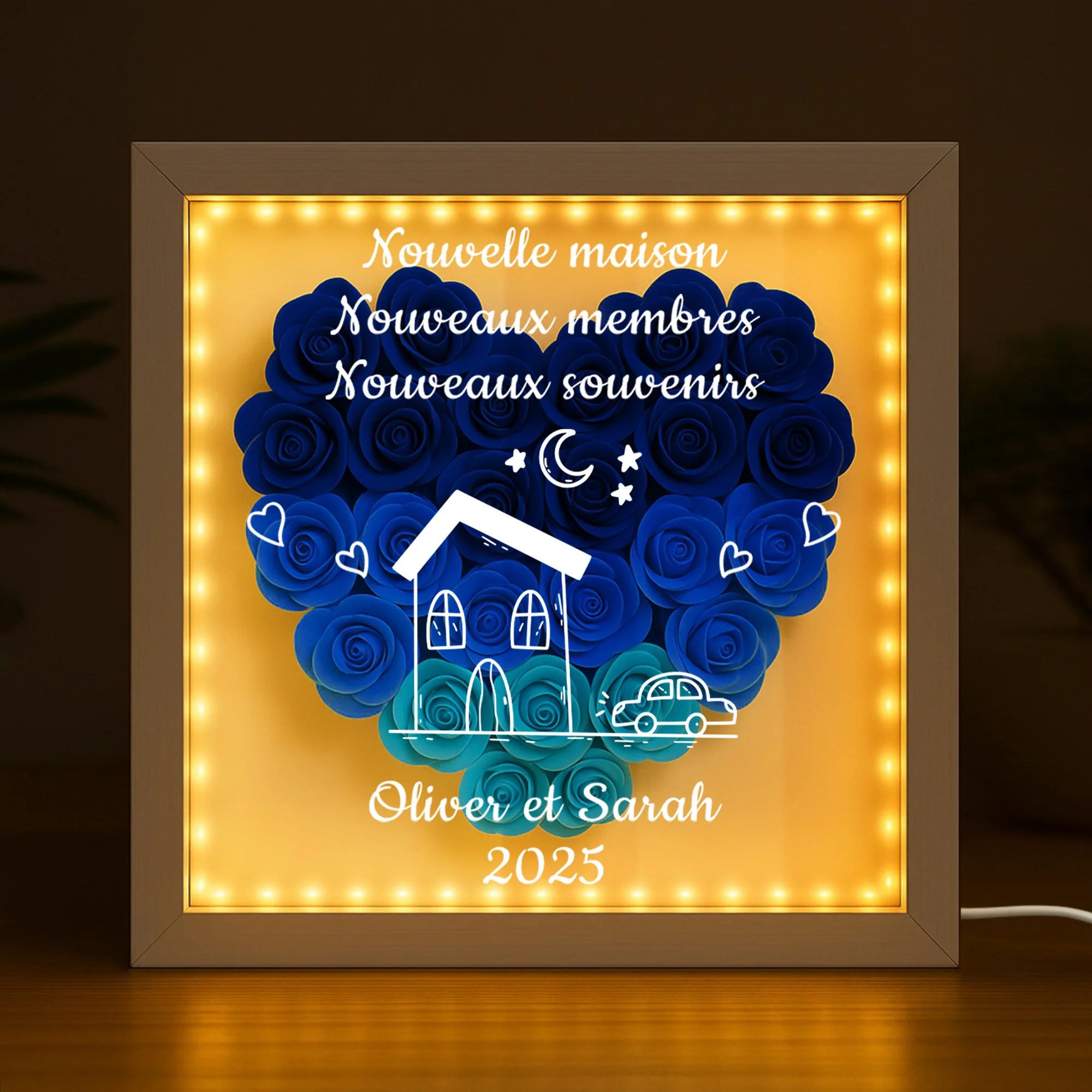 Boîte À Fleurs Personnalisée - Cadeau Nouvelle Maison Couple - Image 2