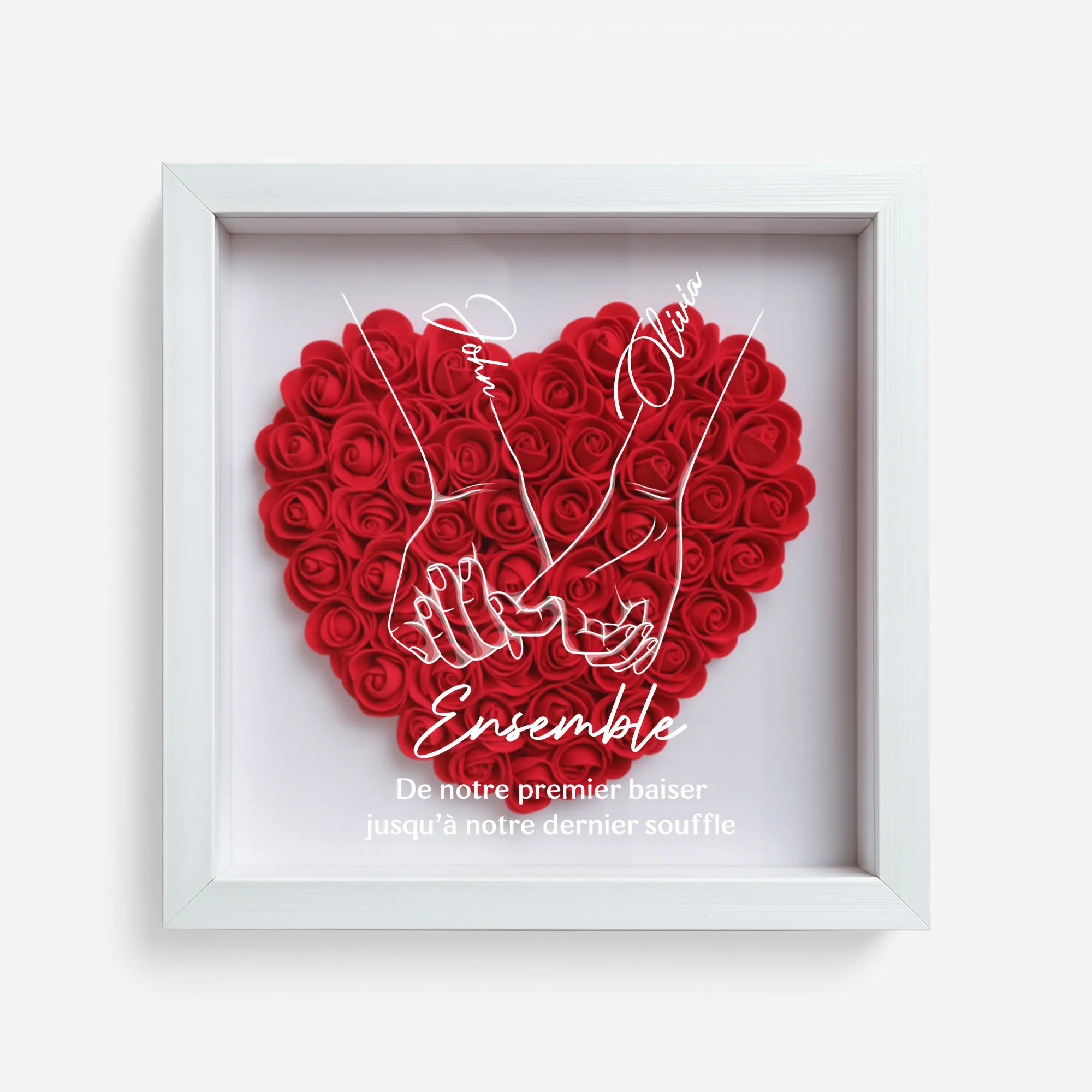 Boîte À Fleurs Personnalisée Couple - De Notre Premier Baiser