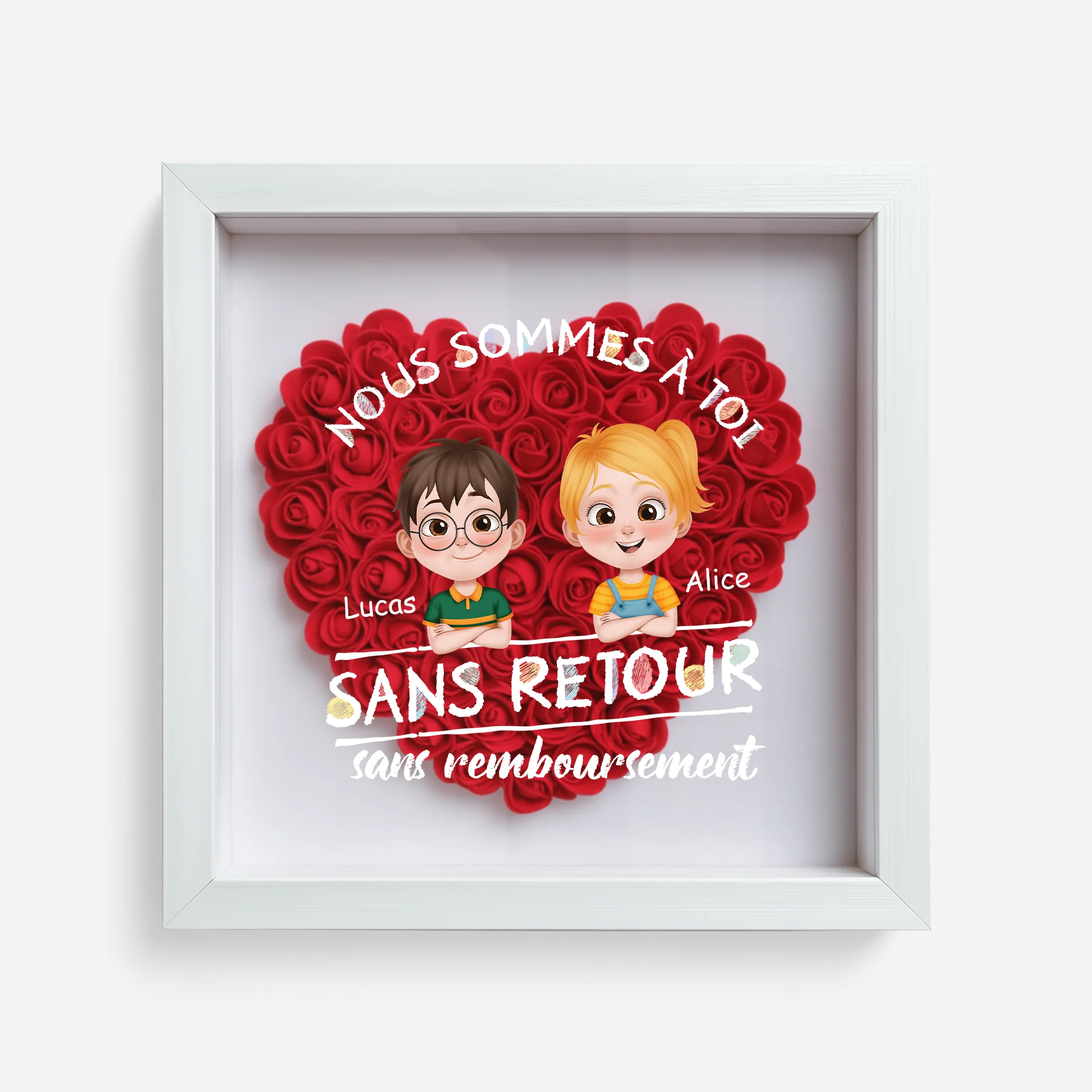 Boîte À Fleurs Personnalisée - Nous Sommes À Maman Mamie Papa Papy
