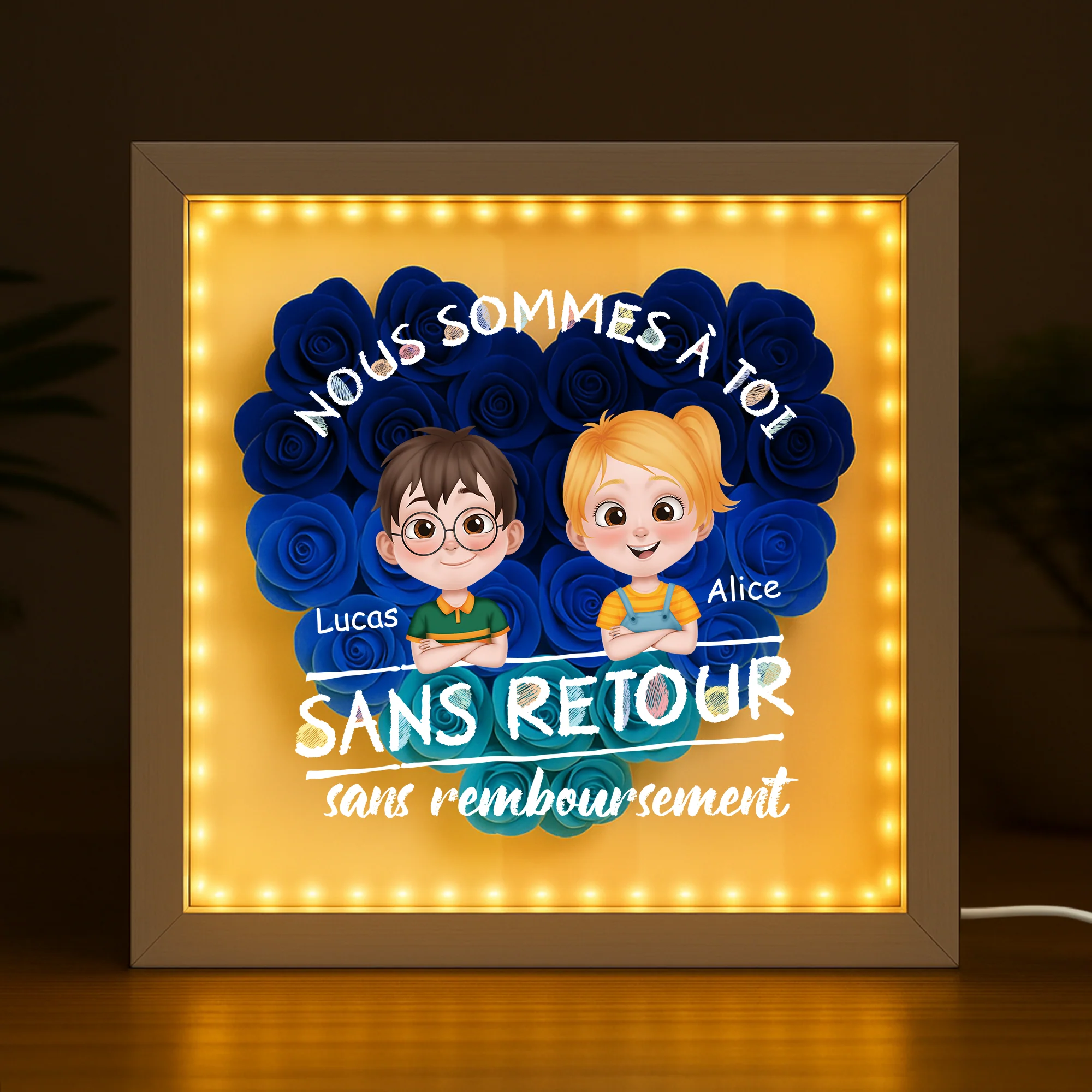 Boîte À Fleurs Personnalisée - Nous Sommes À Maman Mamie Papa Papy - Image 2