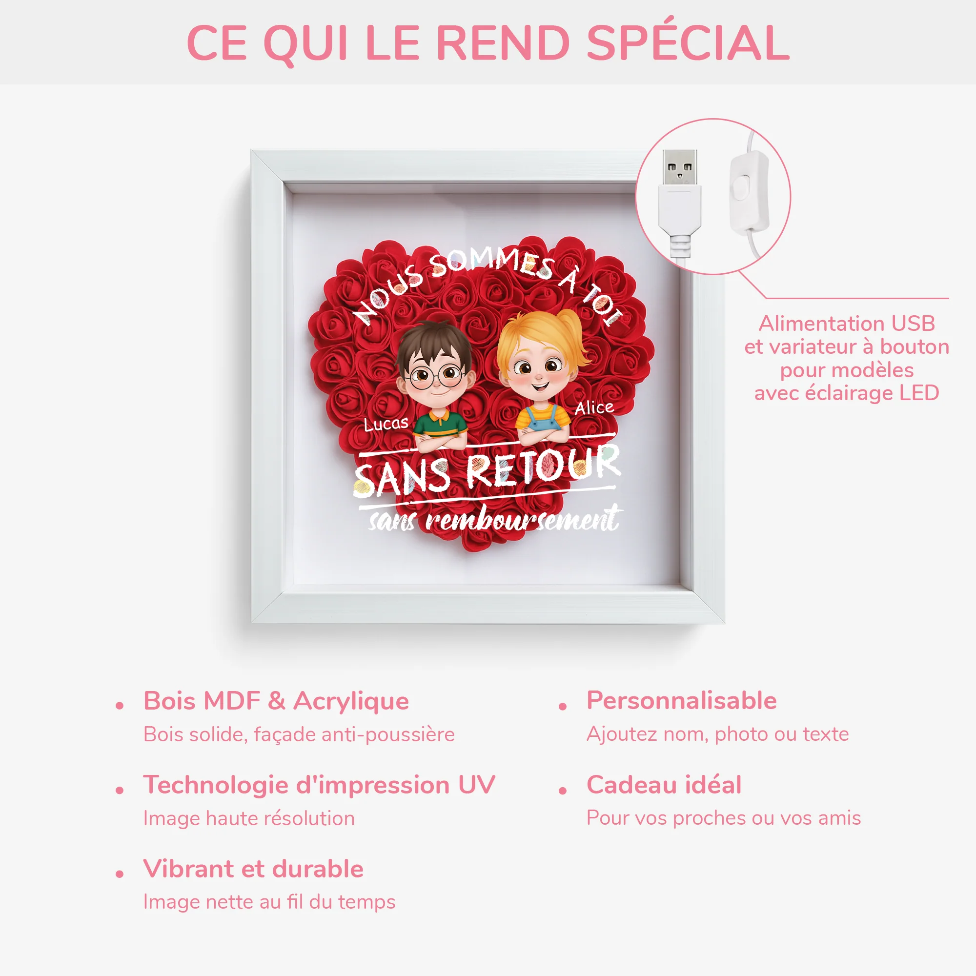 Boîte À Fleurs Personnalisée - Nous Sommes À Maman Mamie Papa Papy - Image 4