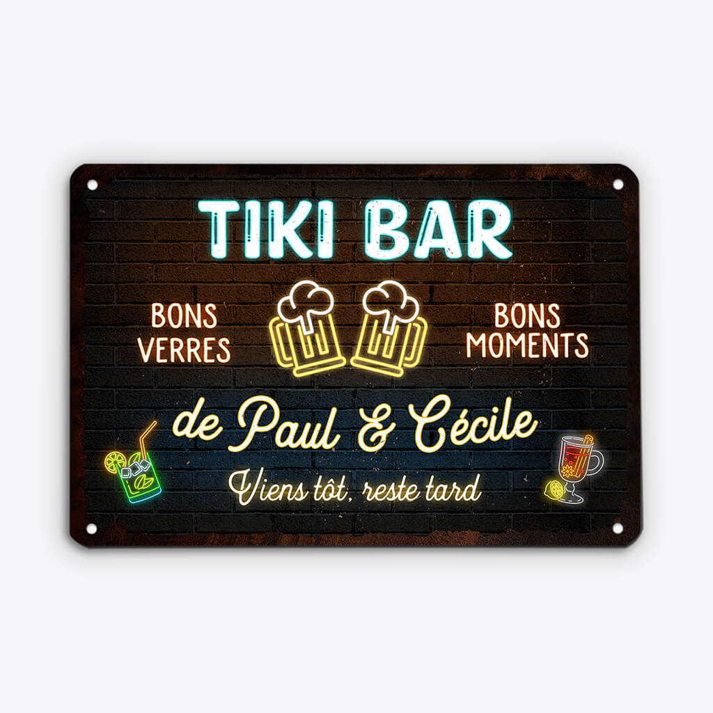 Plaque métal vintage personnalisée – Bons verres, bons moments - Image 2