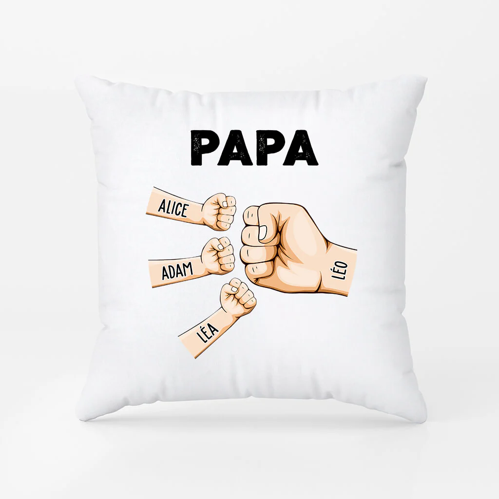 Bosse De Poing De Papy Avec Couleurs - Personnaliser Coussin Pour Papy - Image 2