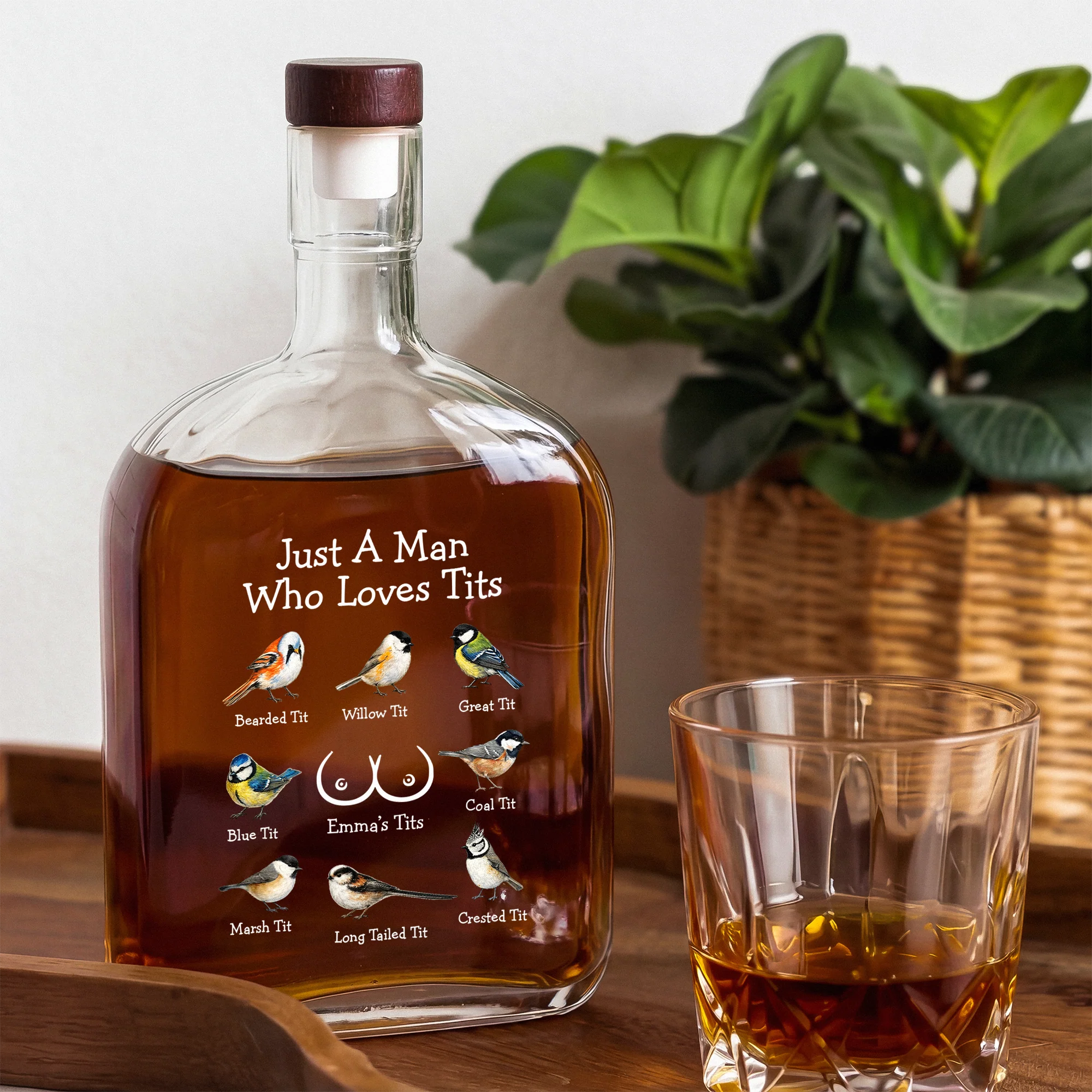 Bouteille De Whisky Personnalisable Humour Couple Pour Sa Femme - Nice Tits - Image 2