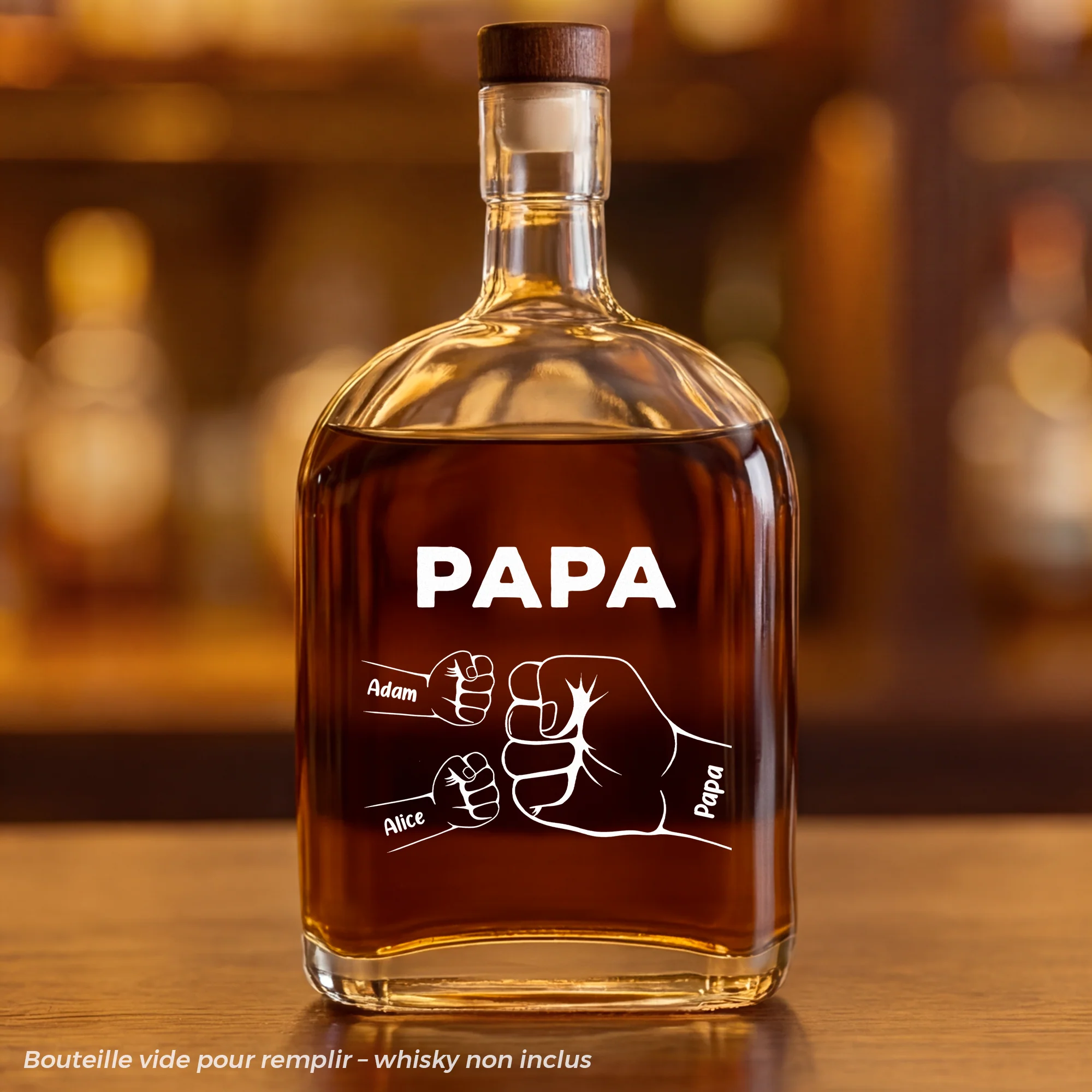 Bouteille De Whisky Personnalisée | Cadeau Papa Enfant